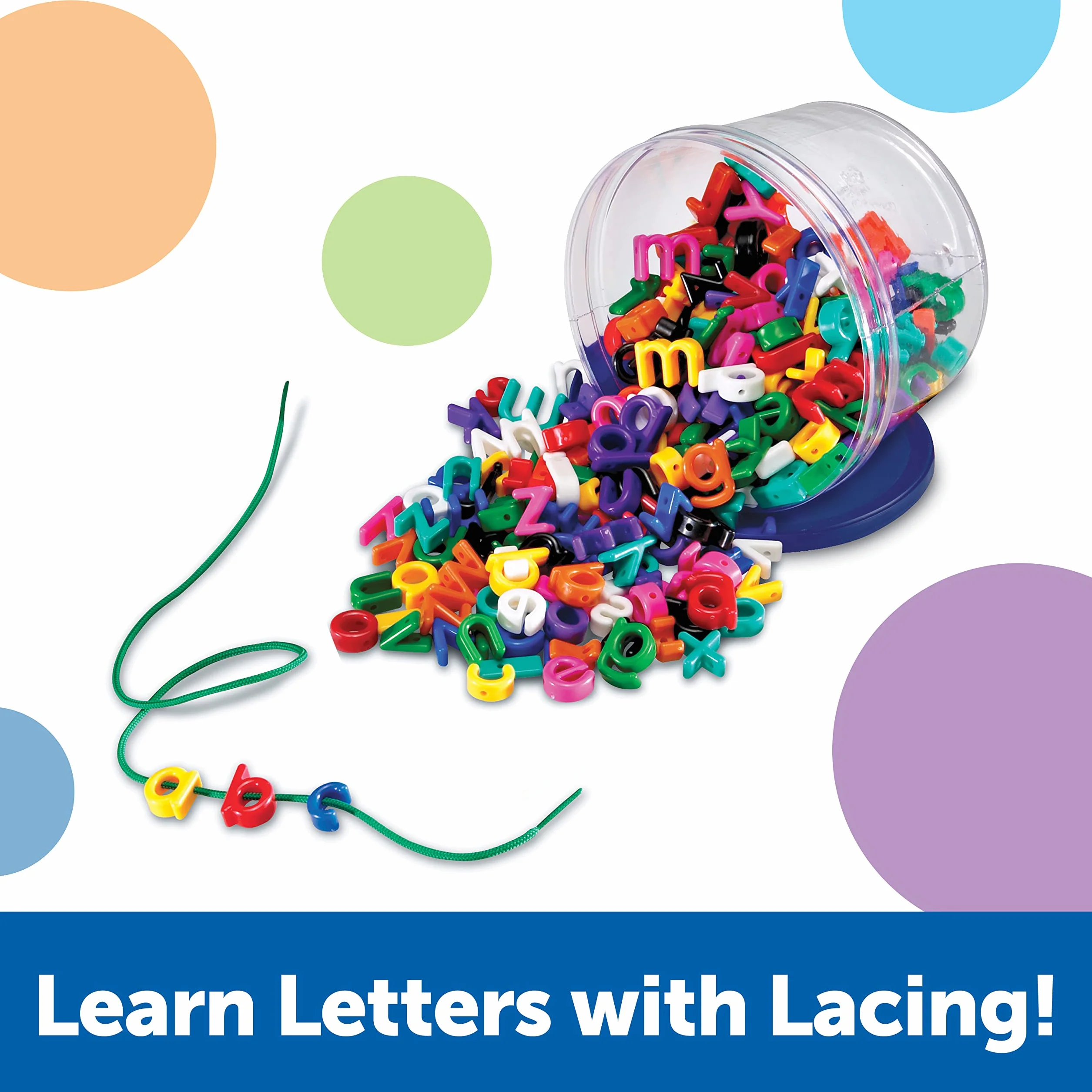 Learning Resources Male litery Sznurowanie Alfabet 275-Szt