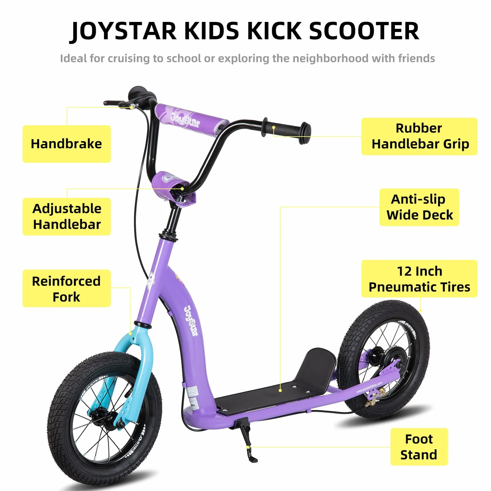 JOYSTAR Conway 12-calowa hulajnoga dla dzieci z regulowaną kierownicą