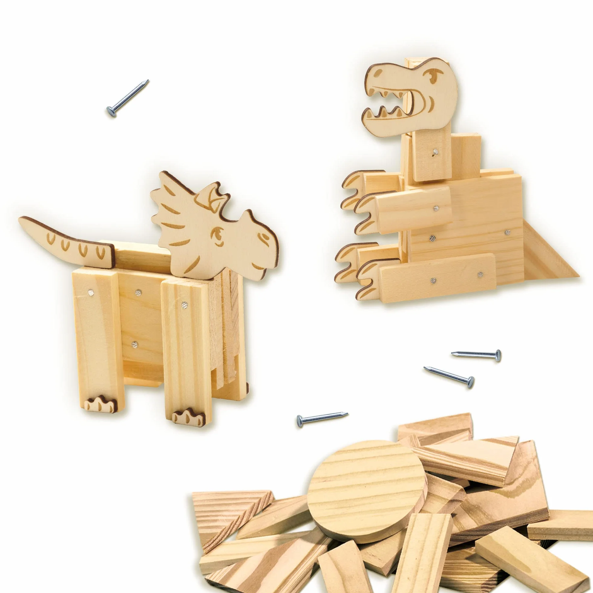 SES Creative 00942 Zestaw stolarski dinozaura dla dzieci - zbuduj swój własny model dinozaura, od 6 lat