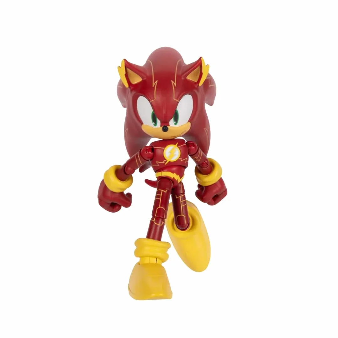 Figurka akcji DC x Sonic the Hedgehog jako Flash, 5" / 13 cm, oficjalna licencja Jakks Pacific, niezwykle szczegółowa i wyprofilowana konstrukcja, opakowanie kolekcjonerskie