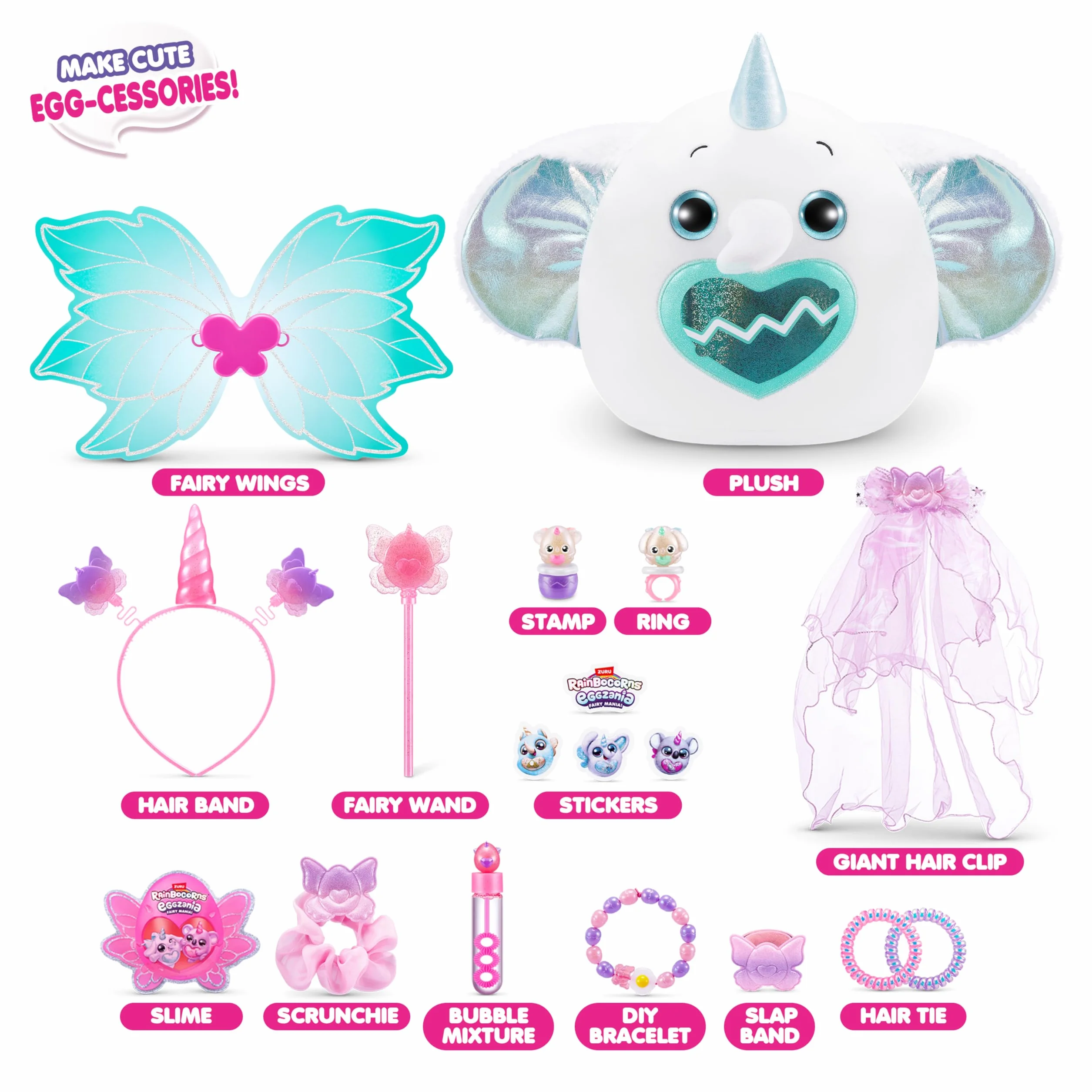 Rainbocorns Eggzania Fairy Mania Flippity‑Boo firmy ZURU – pluszowa zabawka kolekcjonerska z niespodziankami