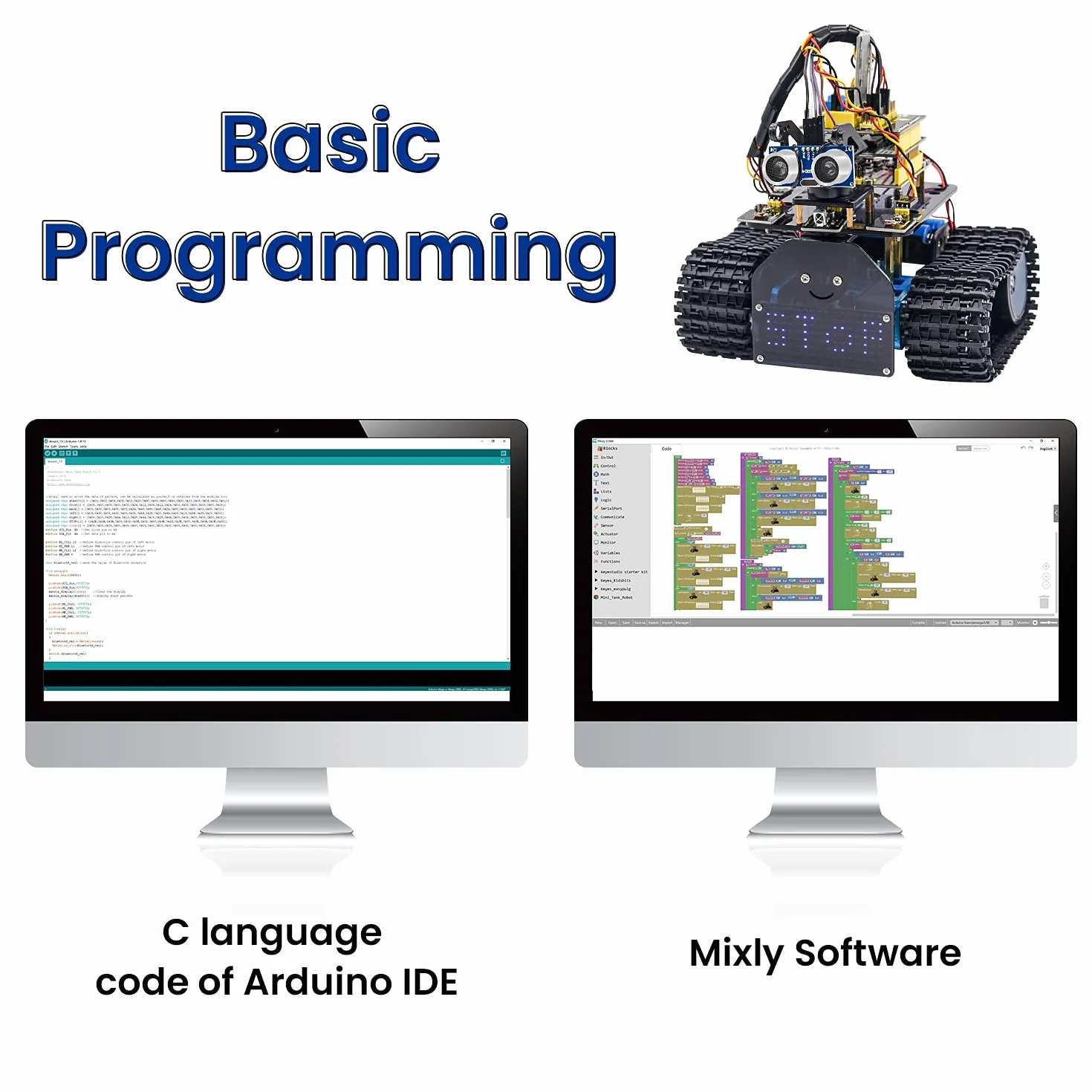 KEYESTUDIO Smart Robot Car Kit zestaw kompatybilny z Arduino IDE elektronika z mikrokontrolerem, moduł śledzenia linii, czujnik ultradźwiękowy, moduł Bluetooth, robot do zabawy dla dzieci