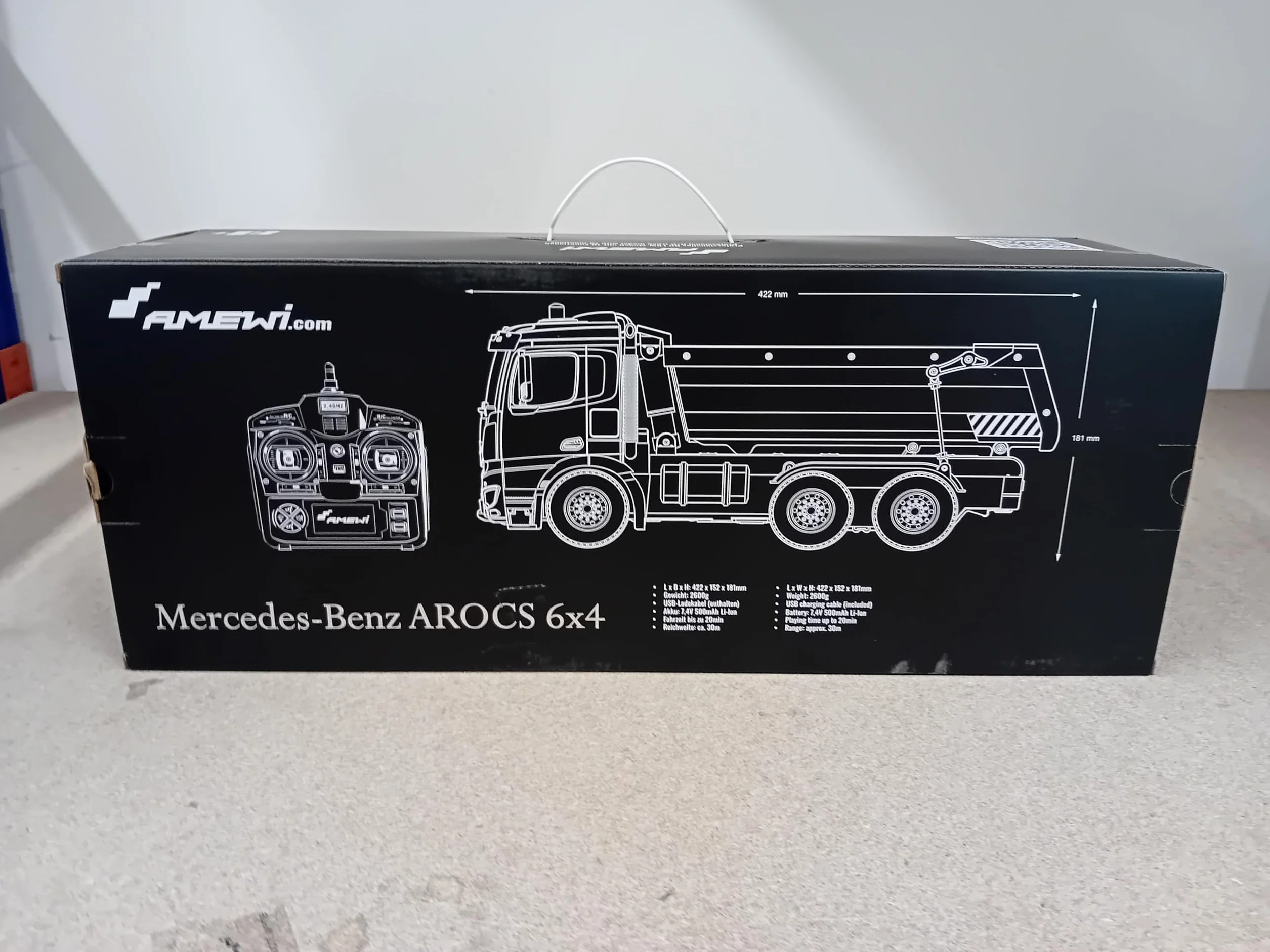 Amewi Arocs licencja ciężarówka wywrotka 2,4 GHz RTR niebieska 22537