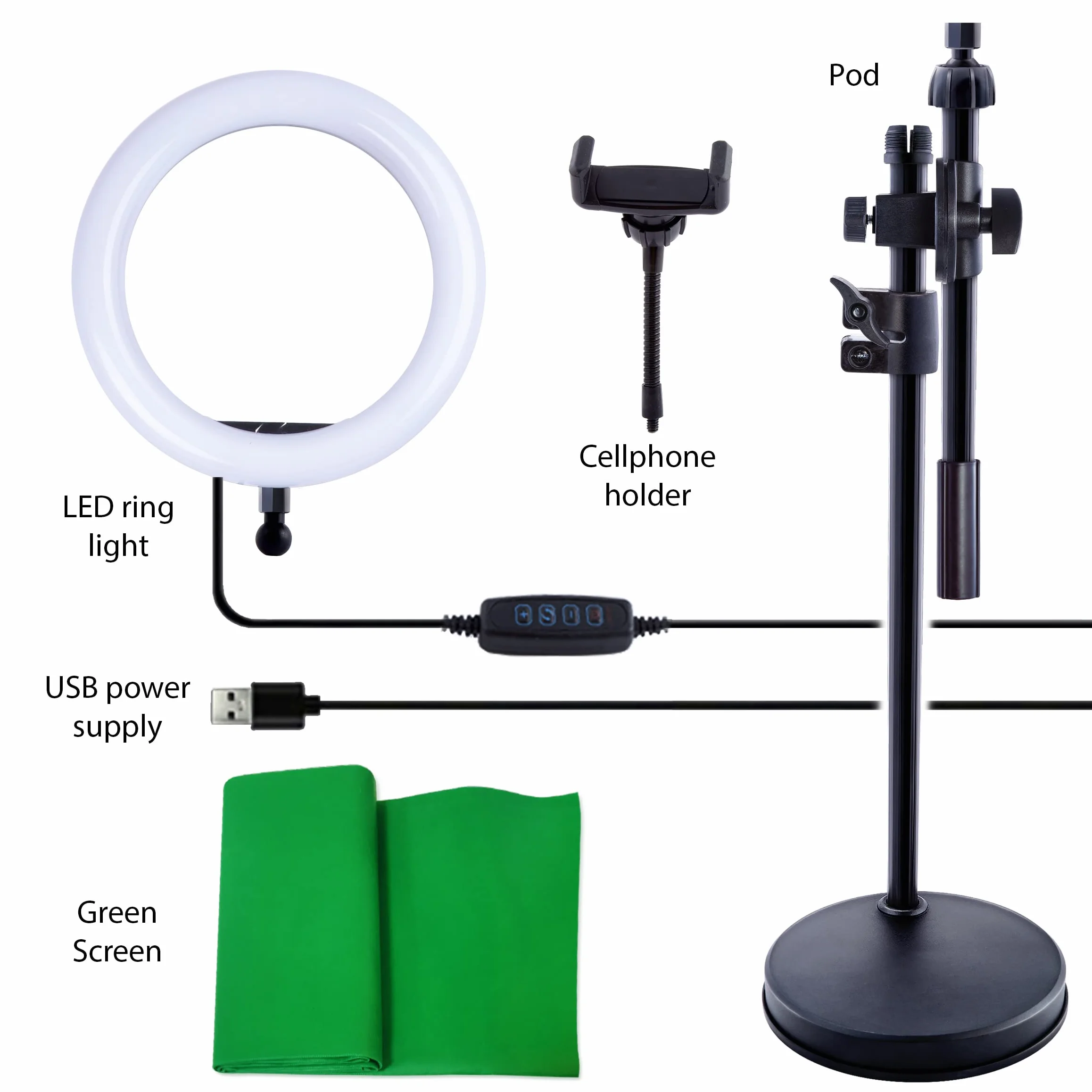 Canal Toys Creator Studio wideo 2 w 1 z wielokolorowym pierścieniem LED, podwójna funkcja, pozioma i pionowa - INF 027
