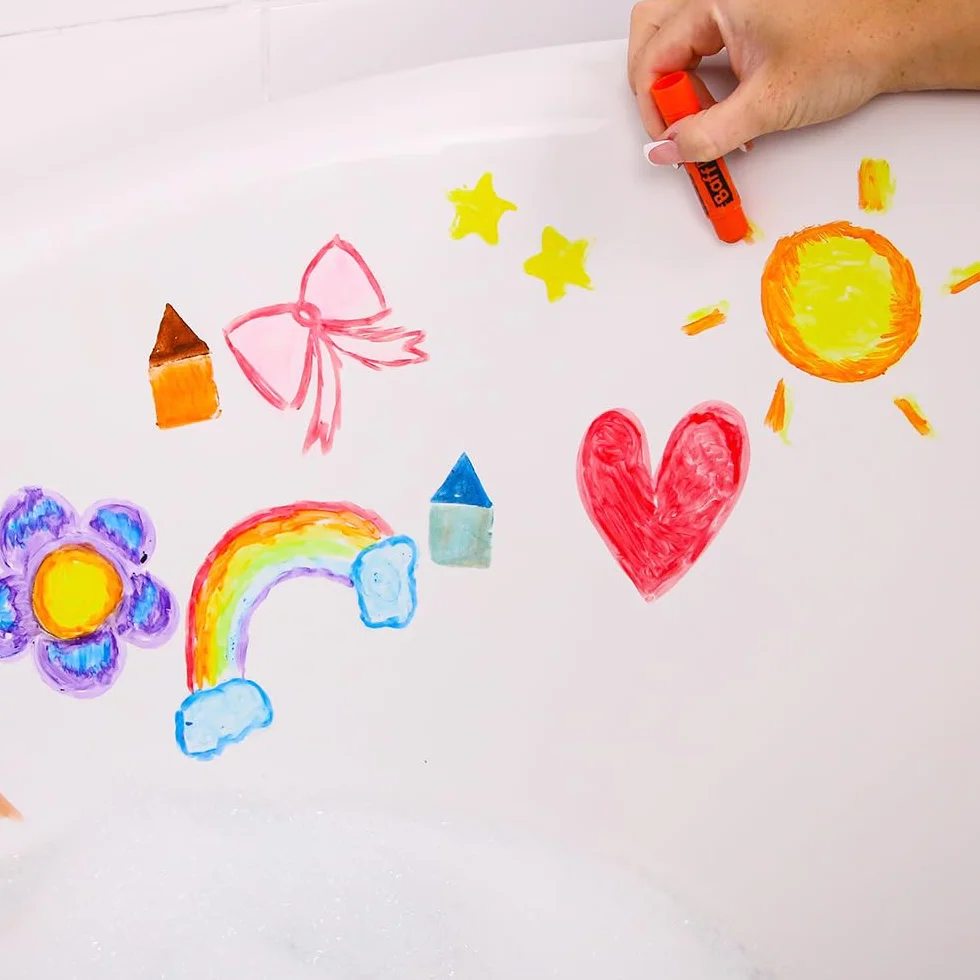 ZIMPLI Kredki do kąpieli Baff Paint Sticks dla dzieci, żywe kolory, nietoksyczne, szybkoschnące