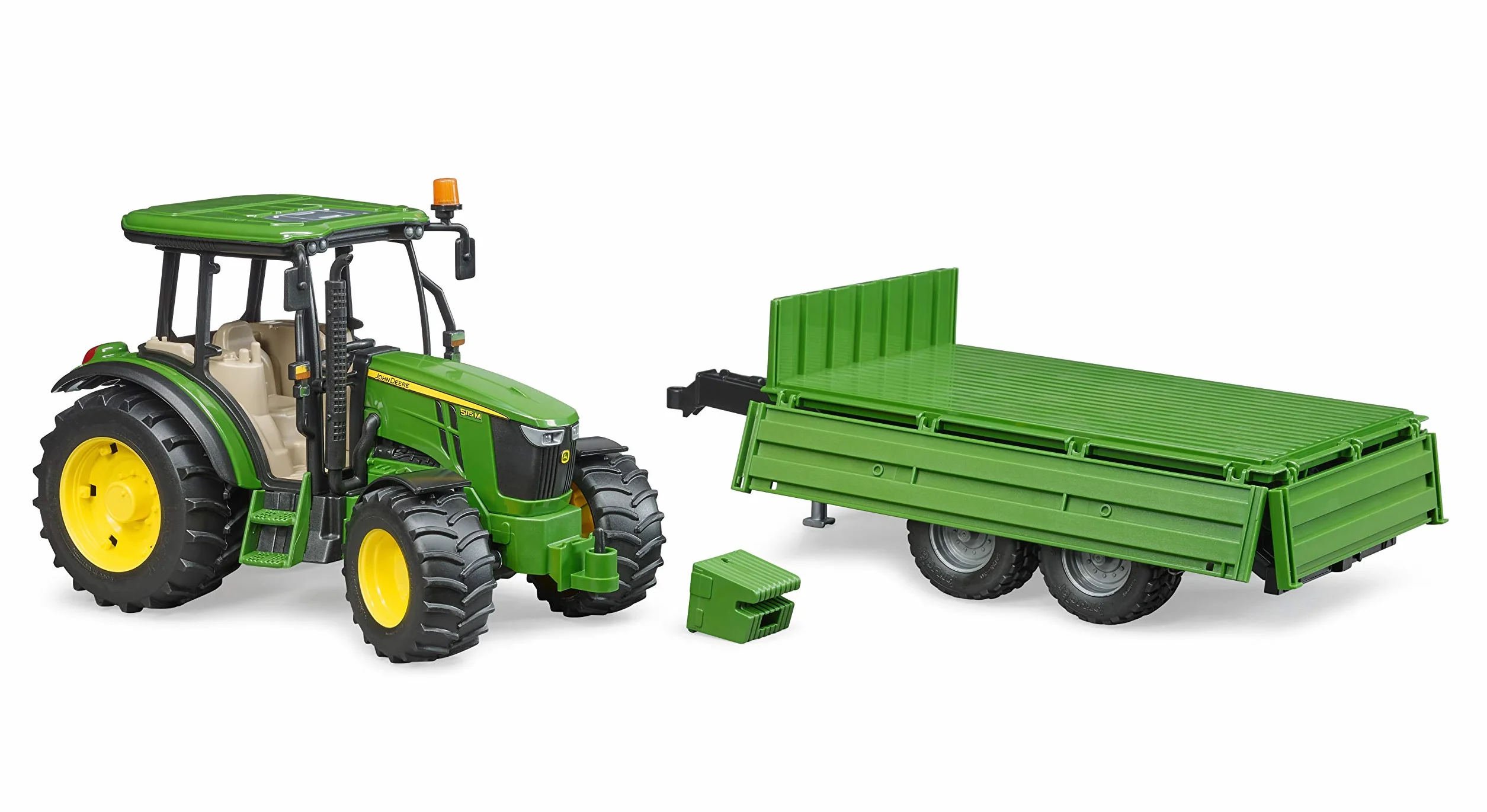 bruder 02108 - John Deere 5115 M z przyczepą burtową - 1:16 Zabawka, Farma, Rolnictwo, Ciągnik, Ciągnik siodłowy, Bulldog, Przyczepa, Wywrotka