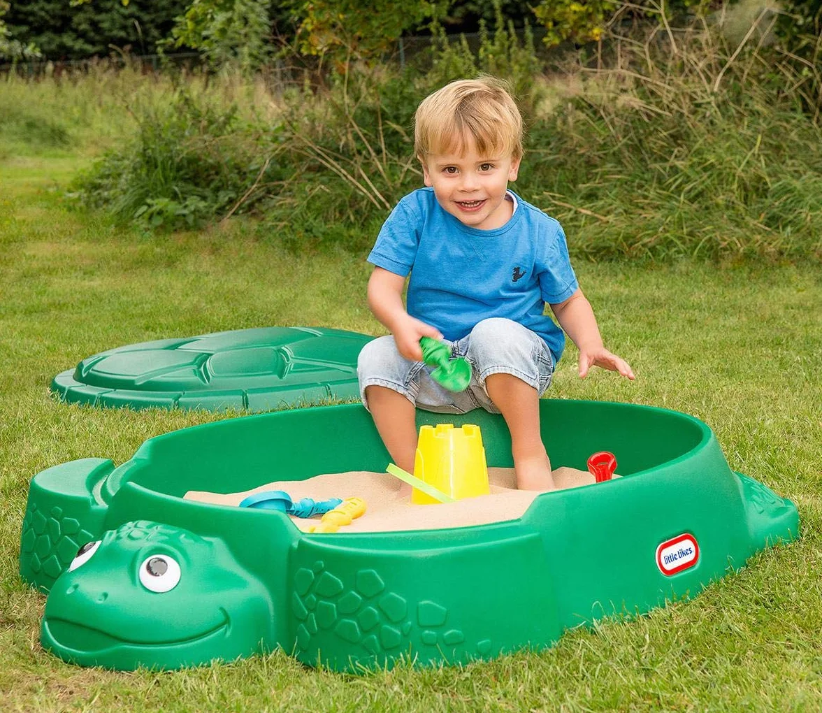Little Tikes Piaskownica Żółw - Zabawka Ogrodowa dla Dzieci od 12 Miesięcy