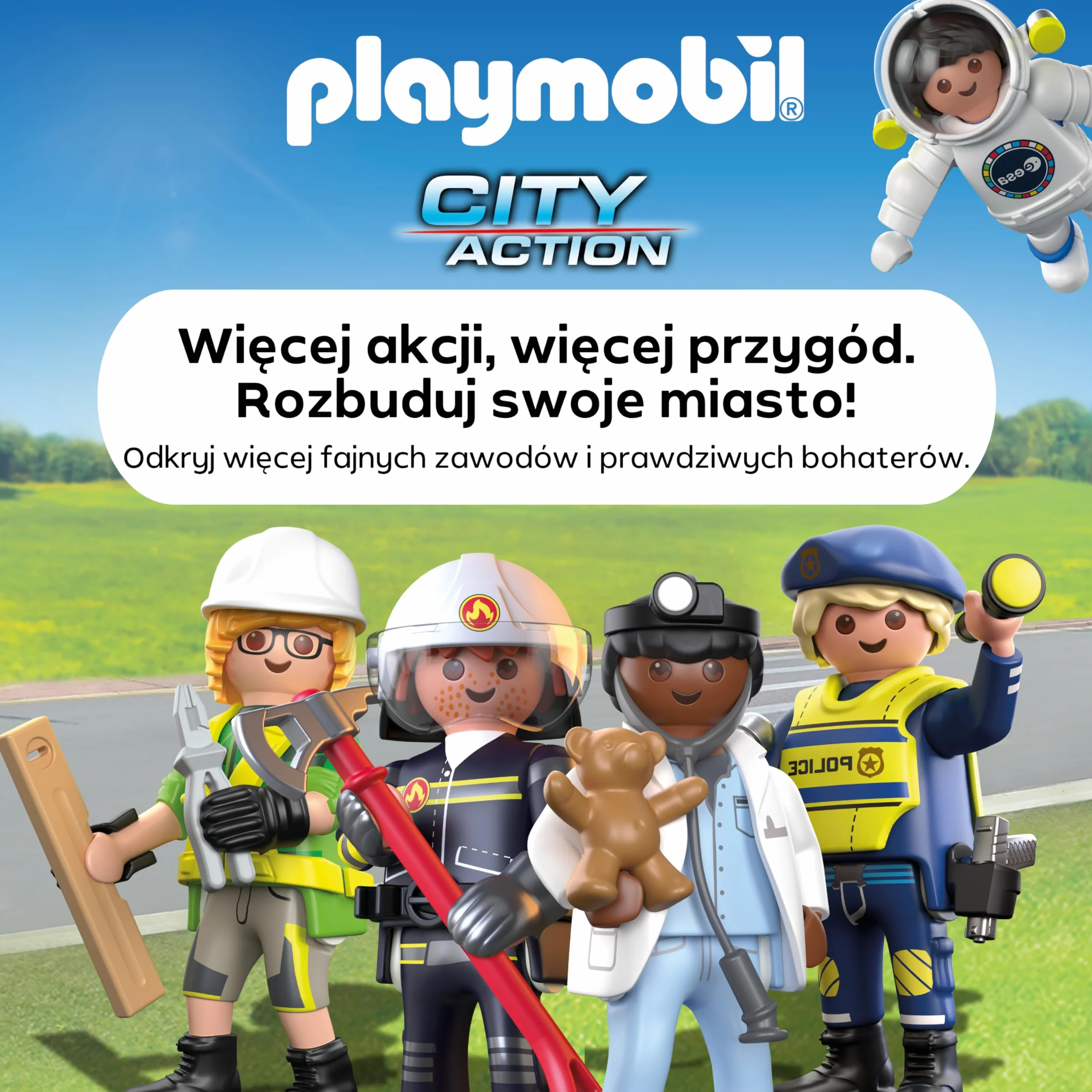 PLAYMOBIL Action Heroes 71873 - policyjne centrum dowodzenia, zabawka policyjna, zabawka przygodowa dla dzieci od 4 lat, wspiera odgrywanie ról i kreatywność, z figurkami do zabawy i akcesoriami