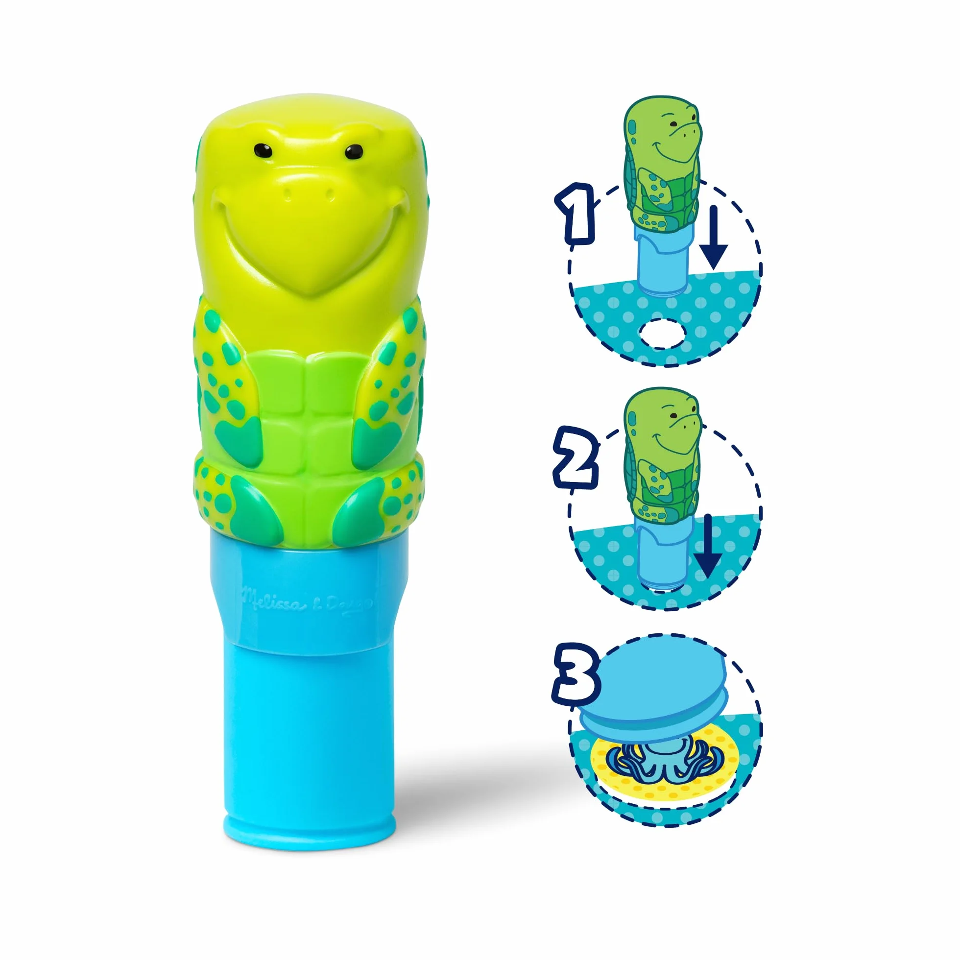 Melissa & Doug Naklejka WOW 24-stronicowa podkładka do aktywności i stempel 300 naklejek sztuka i rzemiosło żółw morski