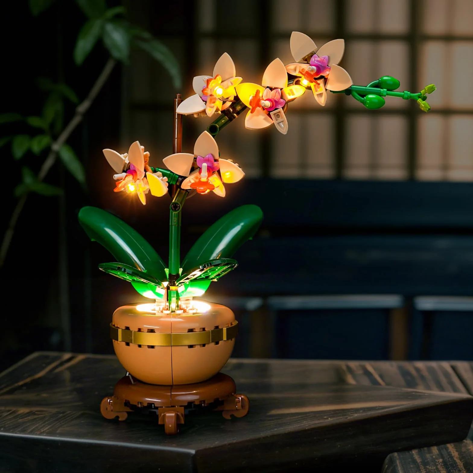 Zestaw świateł LED kompatybilny z Lego 10343 Mini Orchid Botanical Collection Set (nie jest to model), zestaw oświetleniowy kompatybilny z mini orchideą 10343, kreatywna zabawka