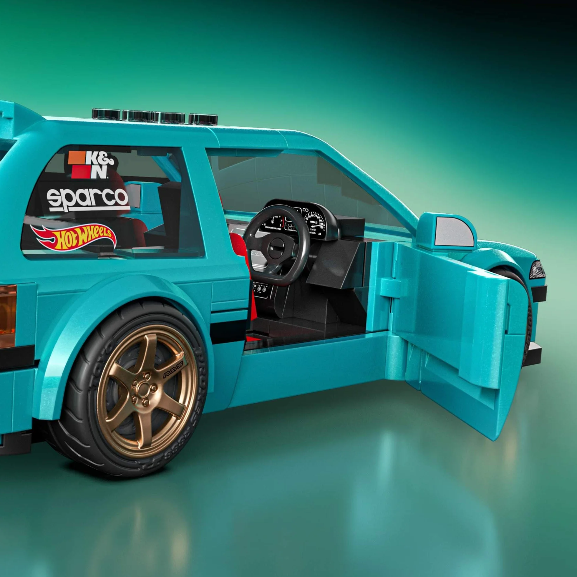 Mattel Brick Shop Klocki Hot Wheels Speed Series Custom ’90 Honda Civic EF Samochód do zbudowania, 248 elementów, zestaw konstrukcyjny dla dorosłych kolekcjonerów i dla dzieci od 10 roku życia, JHF62