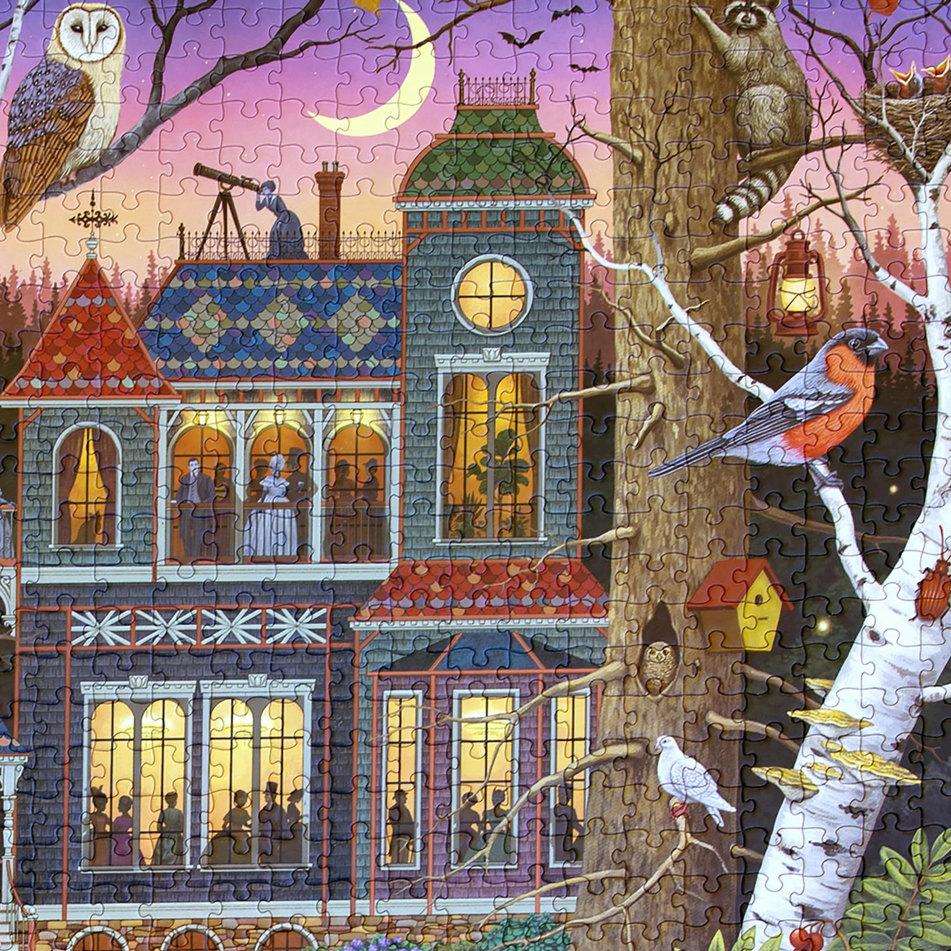 Eeboo Puzzle 1000 elementów Las Alchemika - puzzle dla dorosłych 1000 elementów z kartonu - wymiary puzzli 58,4 cm x 58,4 cm