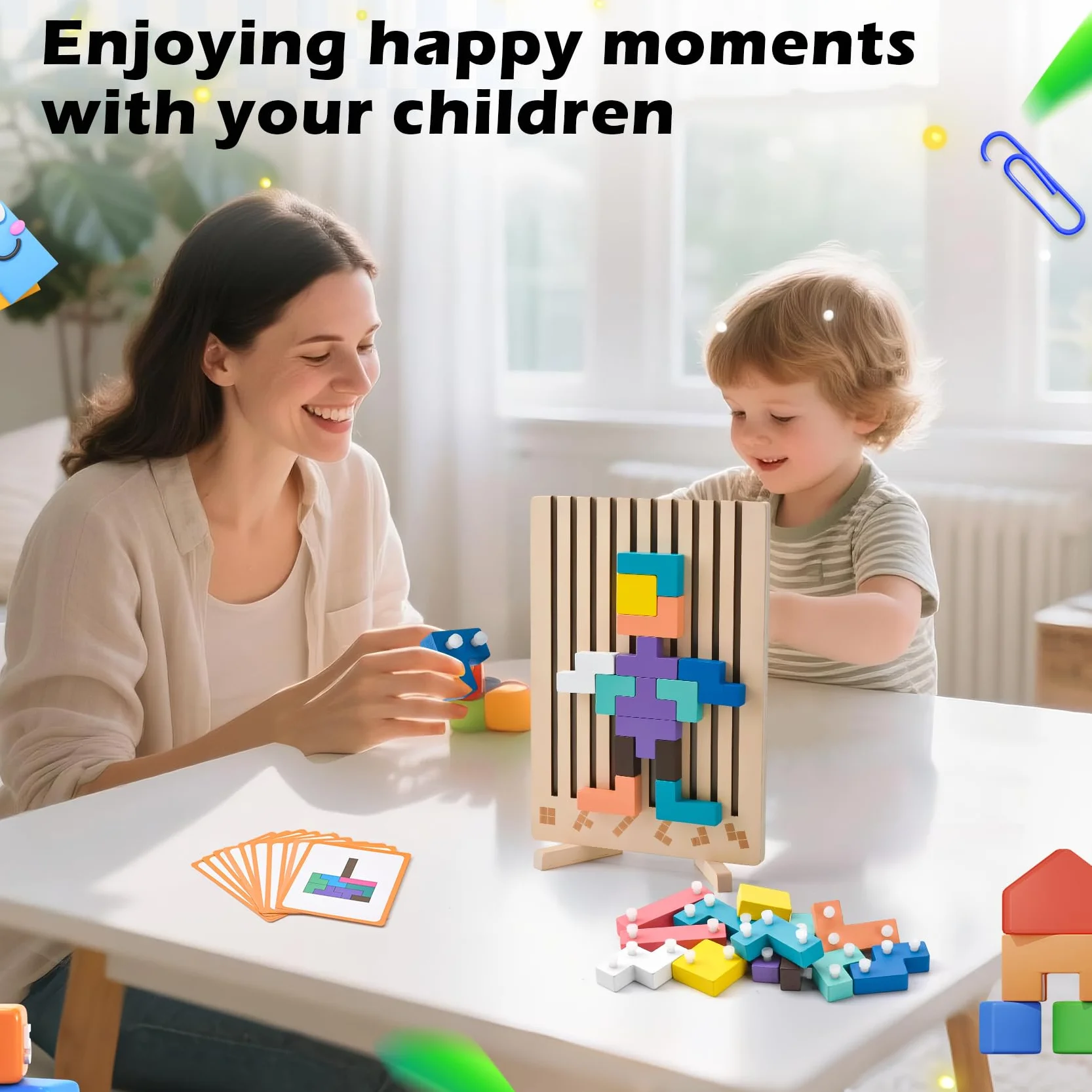 Tetris puzzle dla dzieci, zabawki edukacyjne, puzzle LegnoTetris, Montessori Games 3 4 5 6 lat, gry dla dzieci, inteligencja układanki, prezent edukacyjny dla dzieci