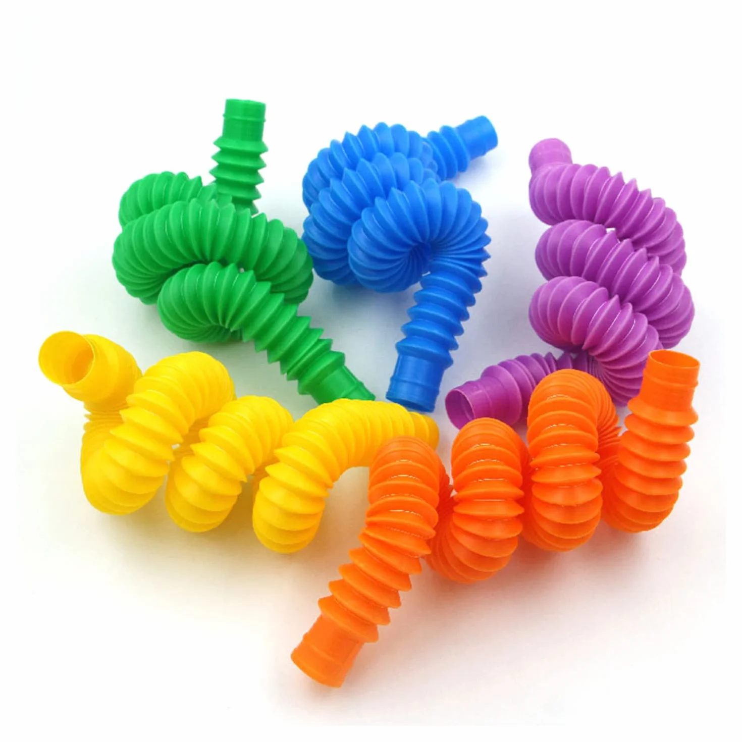 Pop Fidget Sensoryczne Rurki Edukacyjne Mini Pop Tube Wielobarwne Zabawki 16 sztuk