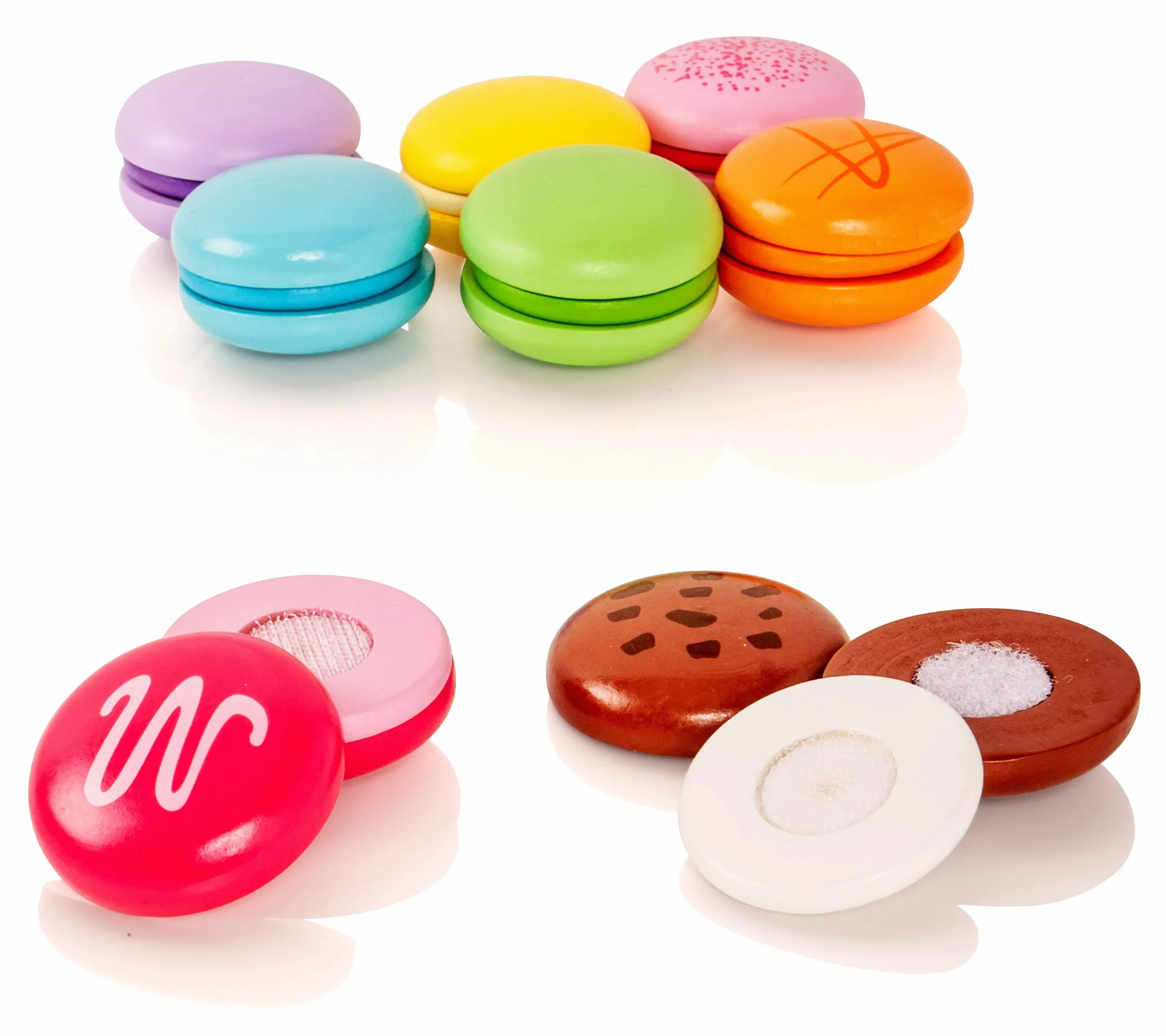 VIGA 50807 VIGA zestaw 8 ciastek z zabawkami Macaron, różne kolory, 30 x 9,7 x 5,2 cm (50807)