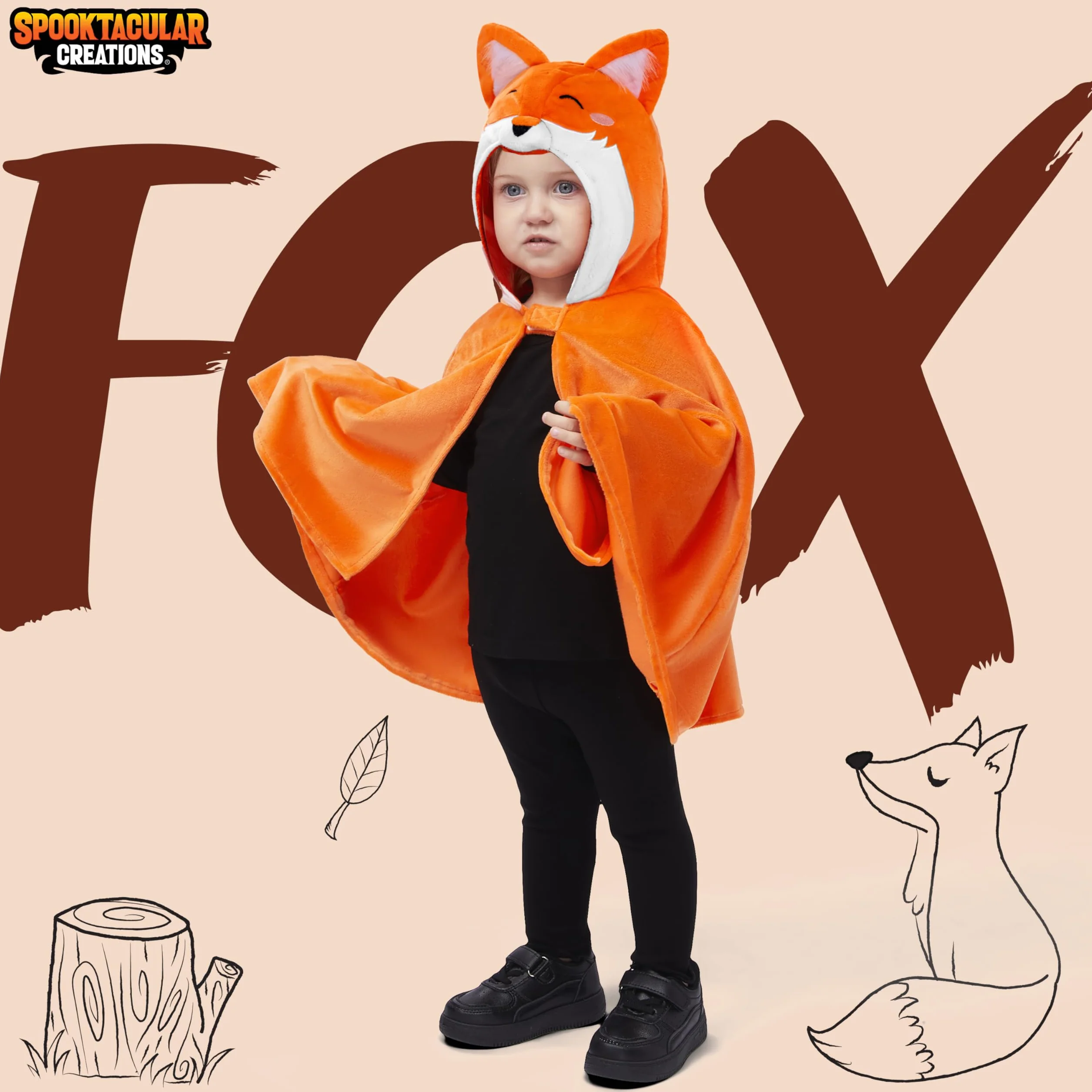 Spooktacular Creations Kostium na Halloween dla niemowląt, uniseks, pomarańczowa peleryna, dla niemowląt, uniseks