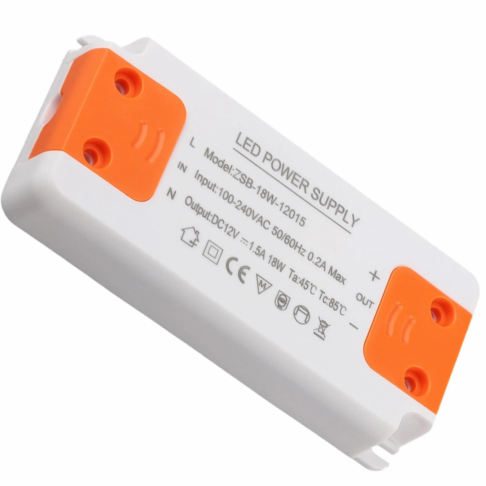 Transformator LED 220 V 18 W, transformator kierowcy, ultra-cienki stały 12 V adapter do GU5.3/MR16 / Cabint Lights/Light Strip/reflektory