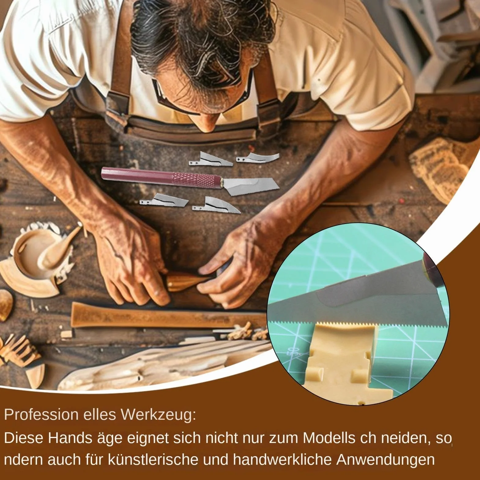 Zestaw pilarek ręcznych do modelarstwa, do modelowania, narzędzia rzemieślnicze, zestaw pił ręcznych - Hobby Craft Saw zestaw narzędzi do metalu z 4 nożami do majsterkowania do ręcznego cięcia