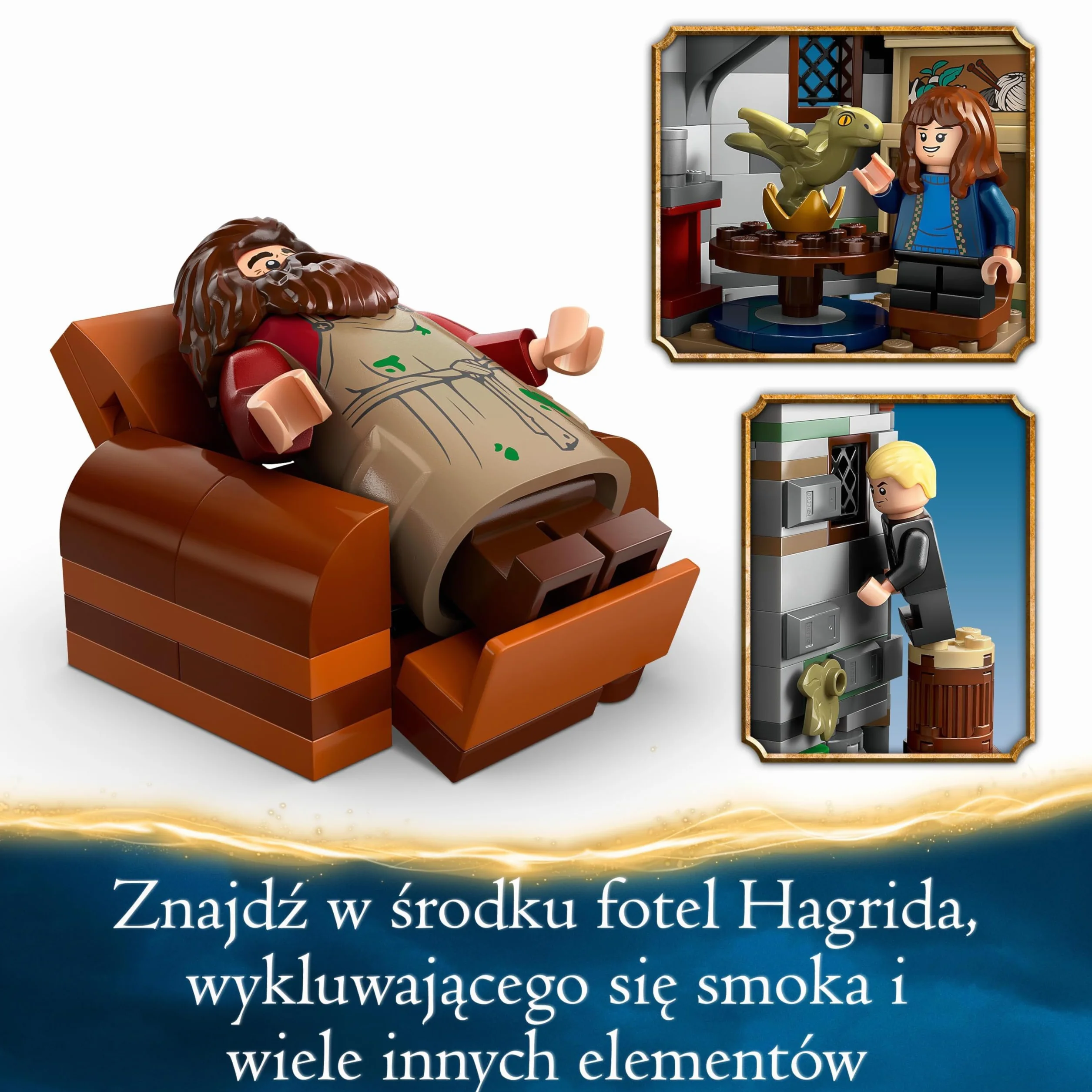 LEGO Harry Potter Chatka Hagrida: niespodziewana wizyta 76428; zestaw z chatką do zbudowania i siedmioma postaciami do odgrywania ról; pomysł na prezent dla chłopców i dziewczynek