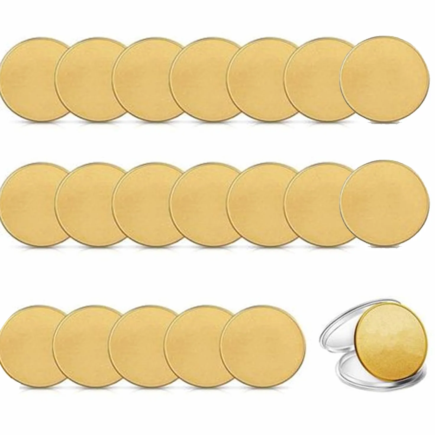 20 sztuk miejsc do grawerowania, DIY mosiężna moneta 40 x 3 mm, mała pusta mosiężna moneta do grawerowania