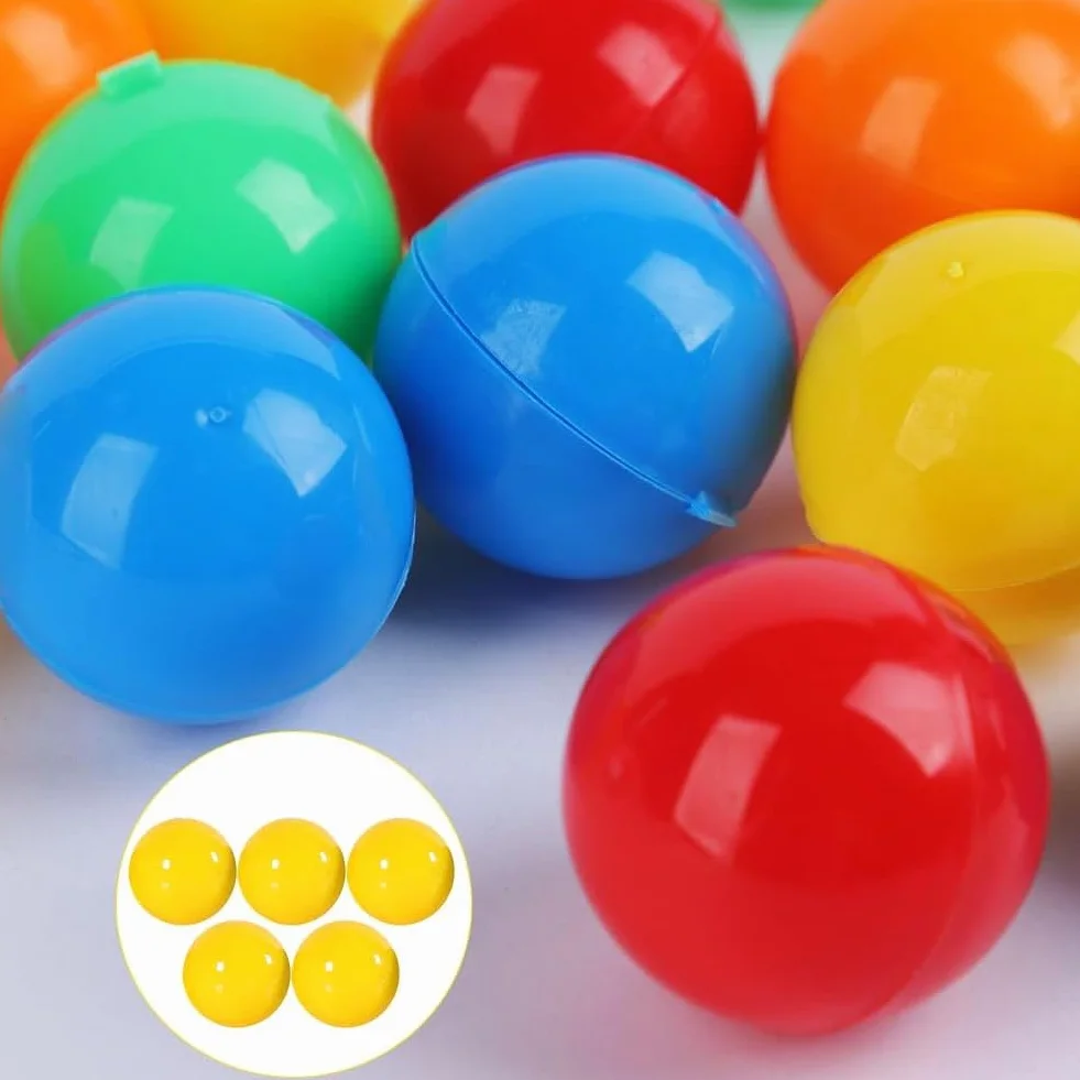 Kulki loteryjne bombki 3 cm plastikowe kolorowe do gier bingo zestaw 50 sztuk