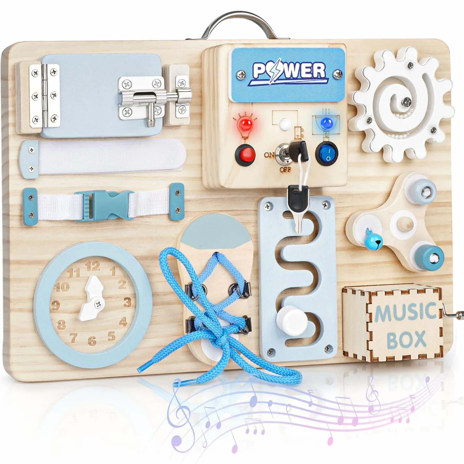 Joyreal Busy Board Montessori - deska motoryczna zabawka motoryczna, zabawka sensoryczna