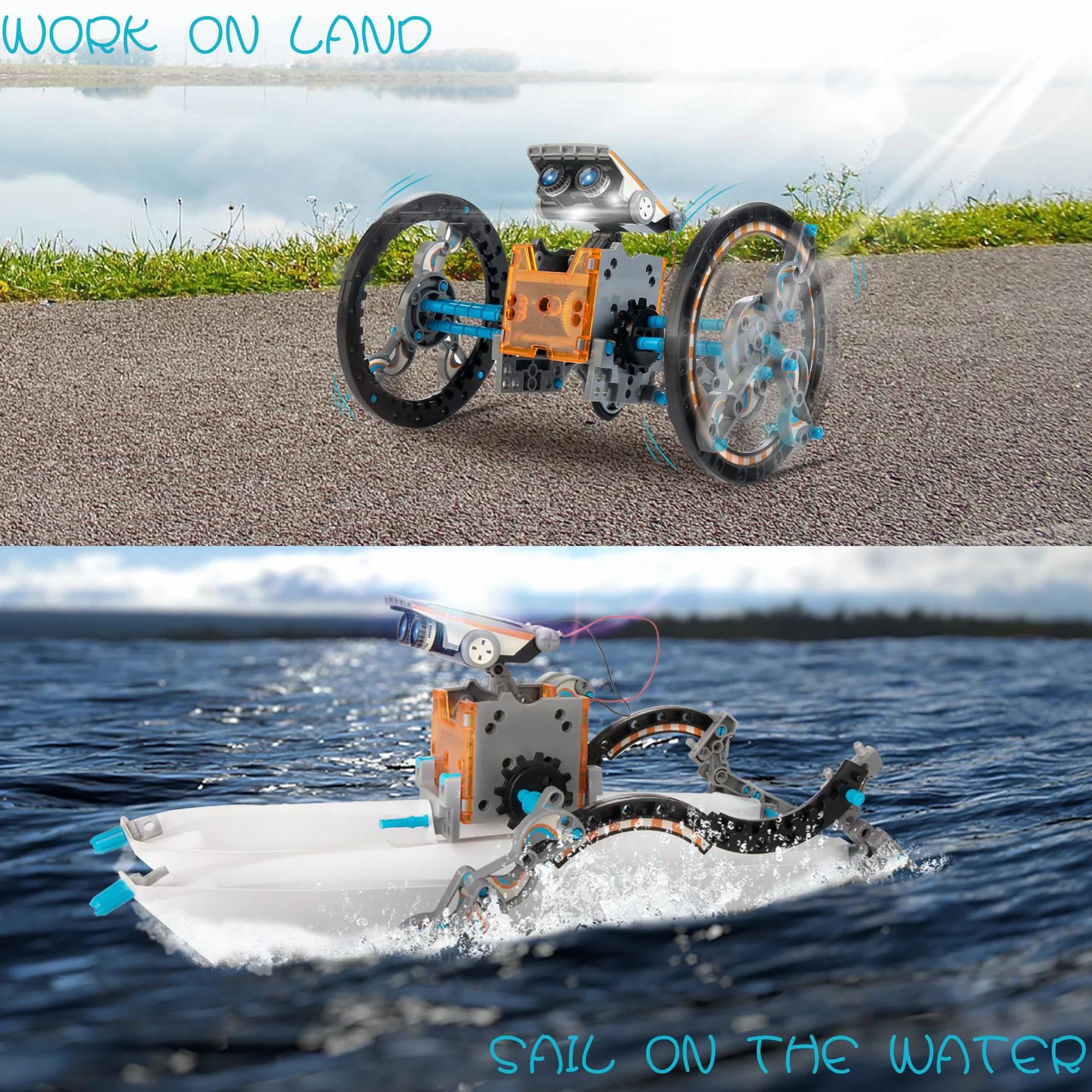 Bravmate Solarny robot zabawka dla dzieci od 10+ lat, zabawka 14 w 1, zestaw "zrób to sam", zestaw do samodzielnego montażu, zestaw do samodzielnego montażu dla dzieci, dzieci, 11, 12+ lat, 214A