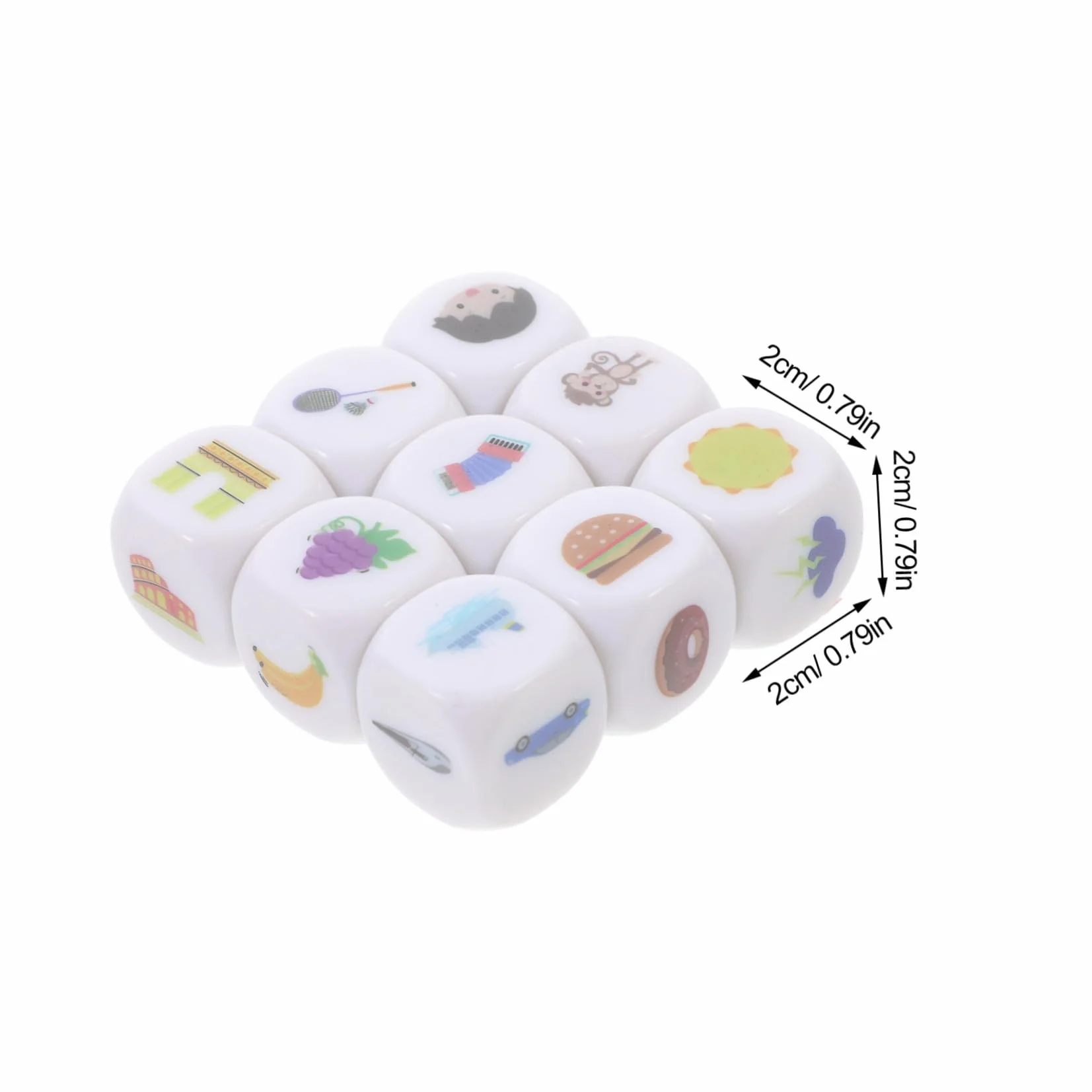 9 Sztuk Story Dice Game Tokens Story Cubes Story Cubes Story Telling Cubes Learning Toy Dices Storytelling Supplies Game Accessories Storytelling Accessory Party Toy Game Counters