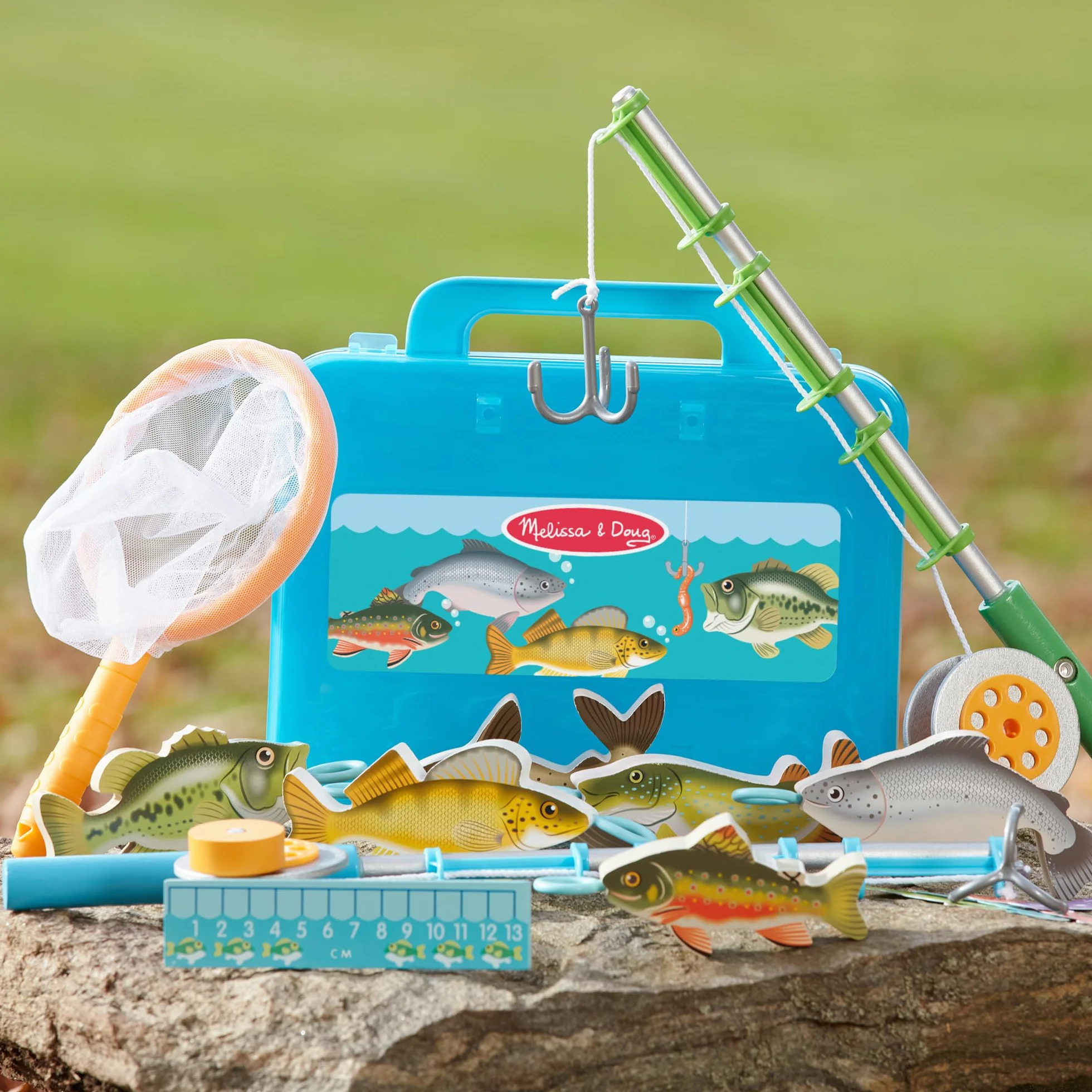 Melissa & Doug 40806 Let's Explore Fishing Set | Zabawa w udawanie | 3+ | Prezent dla chłopca lub dziewczyny