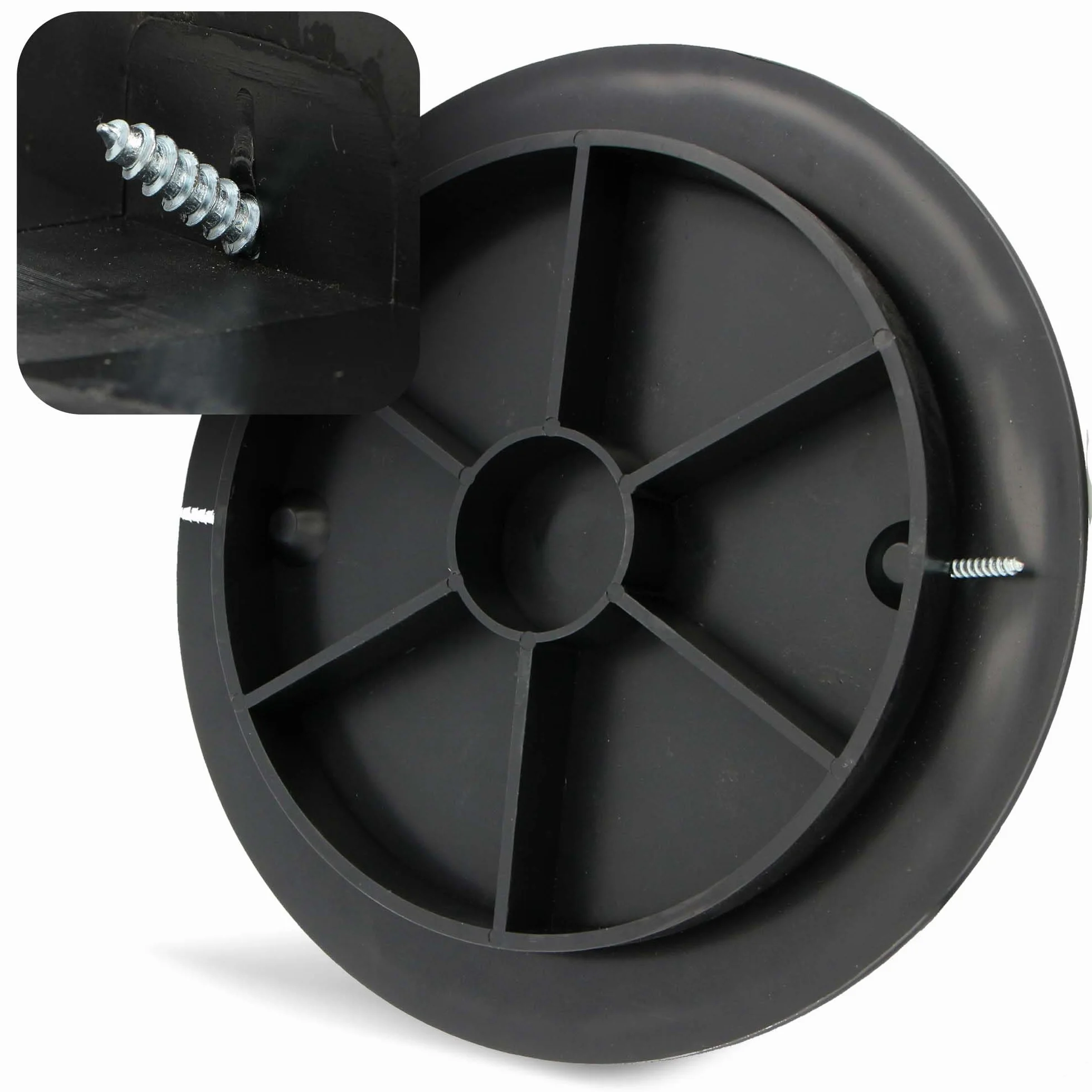 Millto™ Pokrywa Dekiel Rury Karbowanej 425 mm Właz Studni kanalizacji Komora Inspekcyjna Do Szamba Czarna Okrągła Rura Spustowa Studzienka