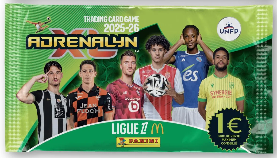 Panini ADRENALYN League 1 McDonald's 2025-2026 Trading Cards Game Pudełko 50 kieszeni