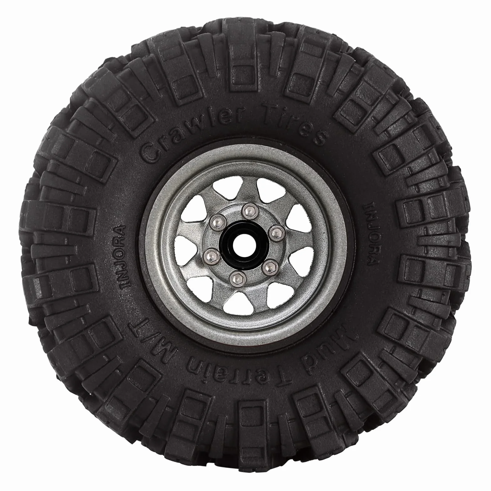 INJORA Zestaw 1.0 RC Beadlock koła błotne opony Deep Dish, opony do TRX4M 1/18 Axial SCX24 Gladiator Deadbolt Bronco C10 JLU części do RC Crawler Car, S5