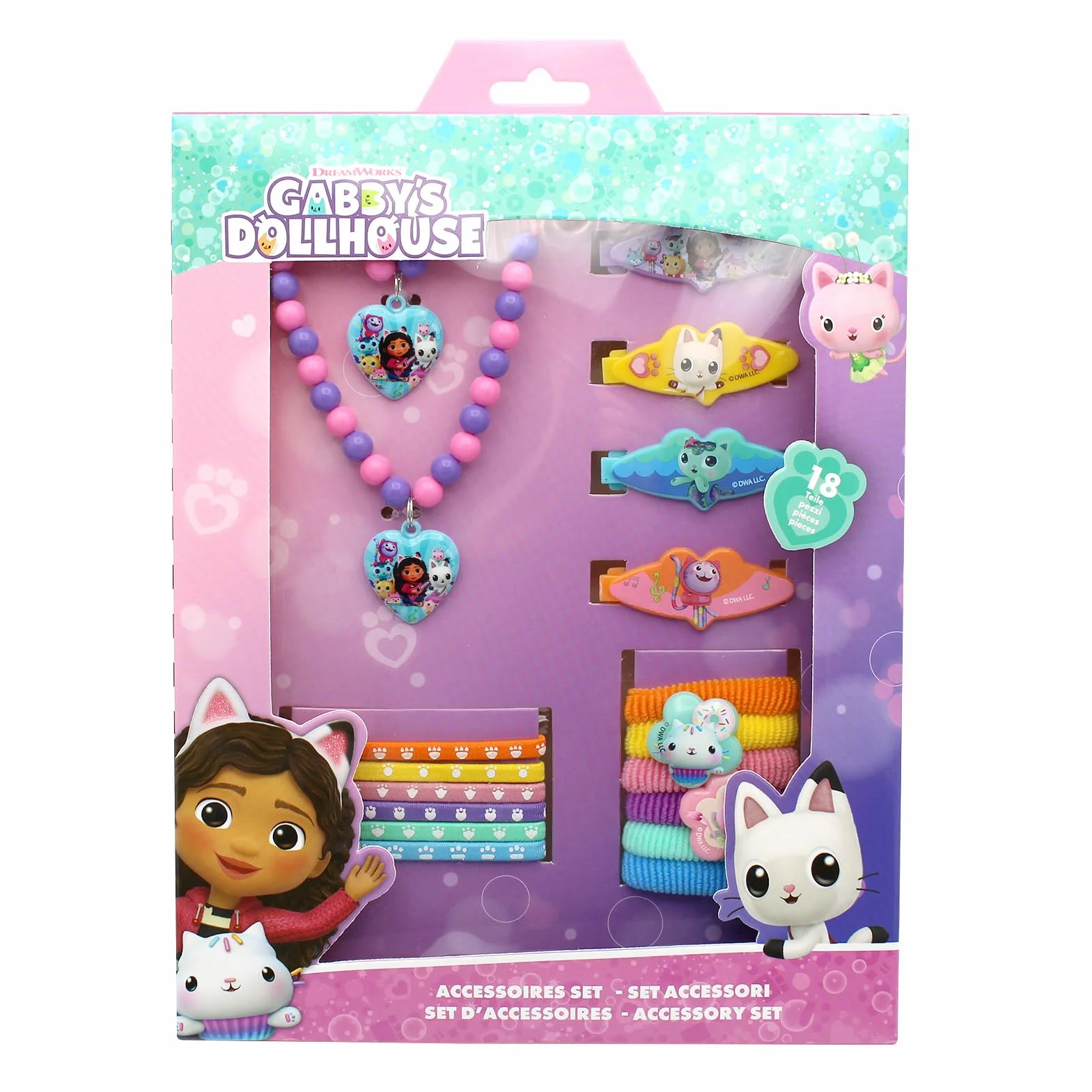 Joytoy Gabby's Dollhouse zestaw akcesoriów 18-częściowy - w opakowaniu prezentowym 18,5 x 2,5 x 26 cm