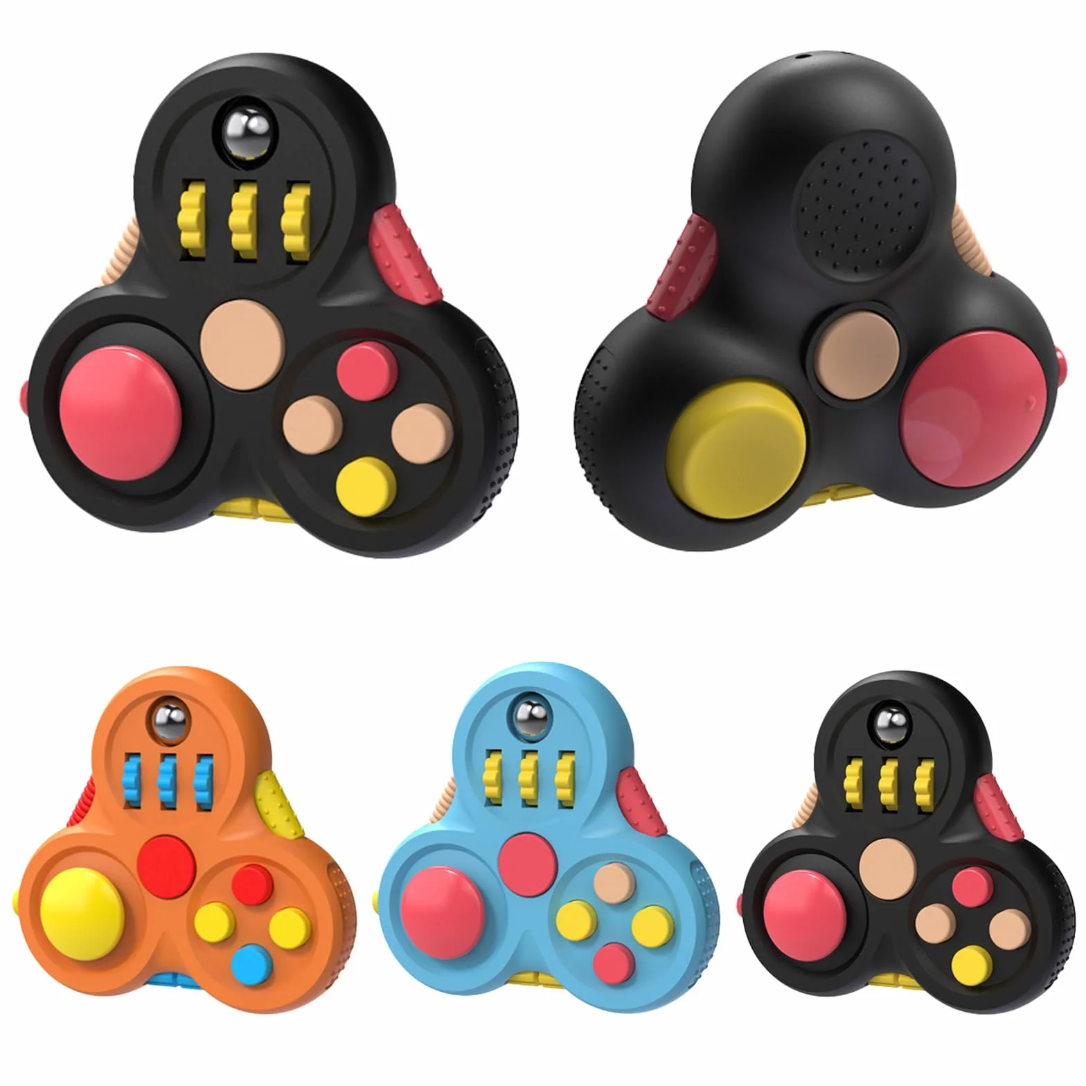 Fidget zabawka na palce, kostka, 3 sztuki, odprężająca kostka, zabawka, lęk, relief, 6 różnych funkcji, zabawka Fidget, zabawka na palce, aby zmniejszyć stres w przypadku nerwowości