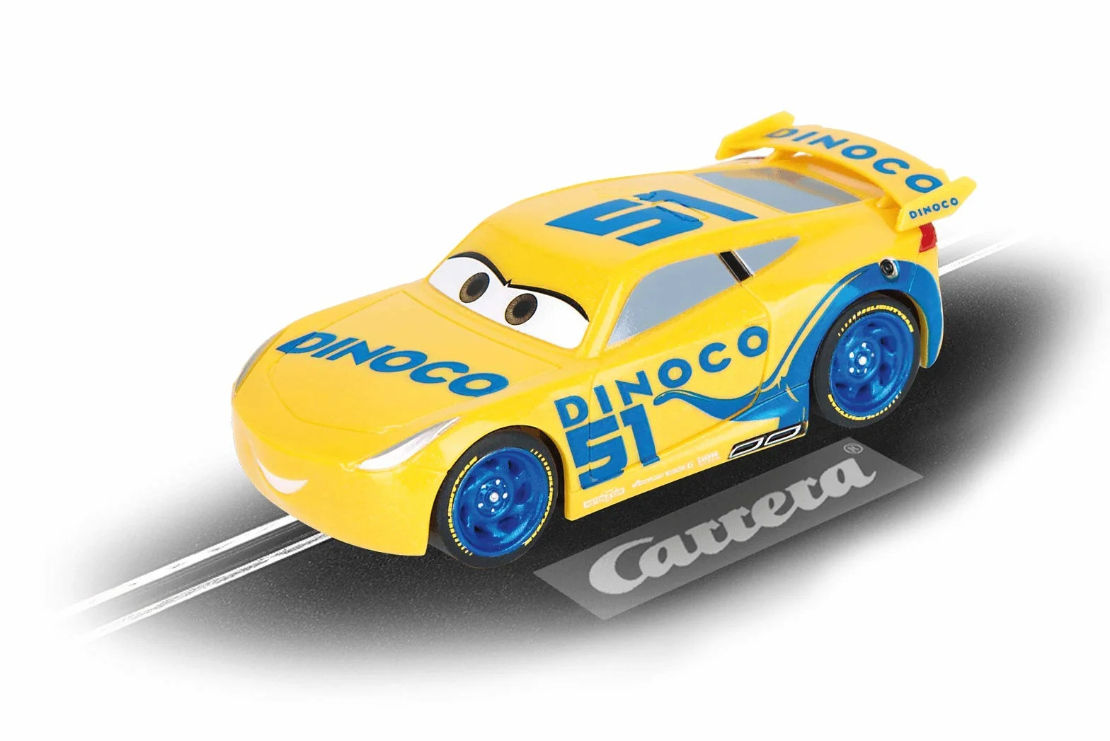 Carrera 20065011 Carrera First Dinoco Cruz z Aut Disney Pixar wyścigówka oficjalny produkt licencjonowany przyjazny dla dzieci zalecany dla dzieci