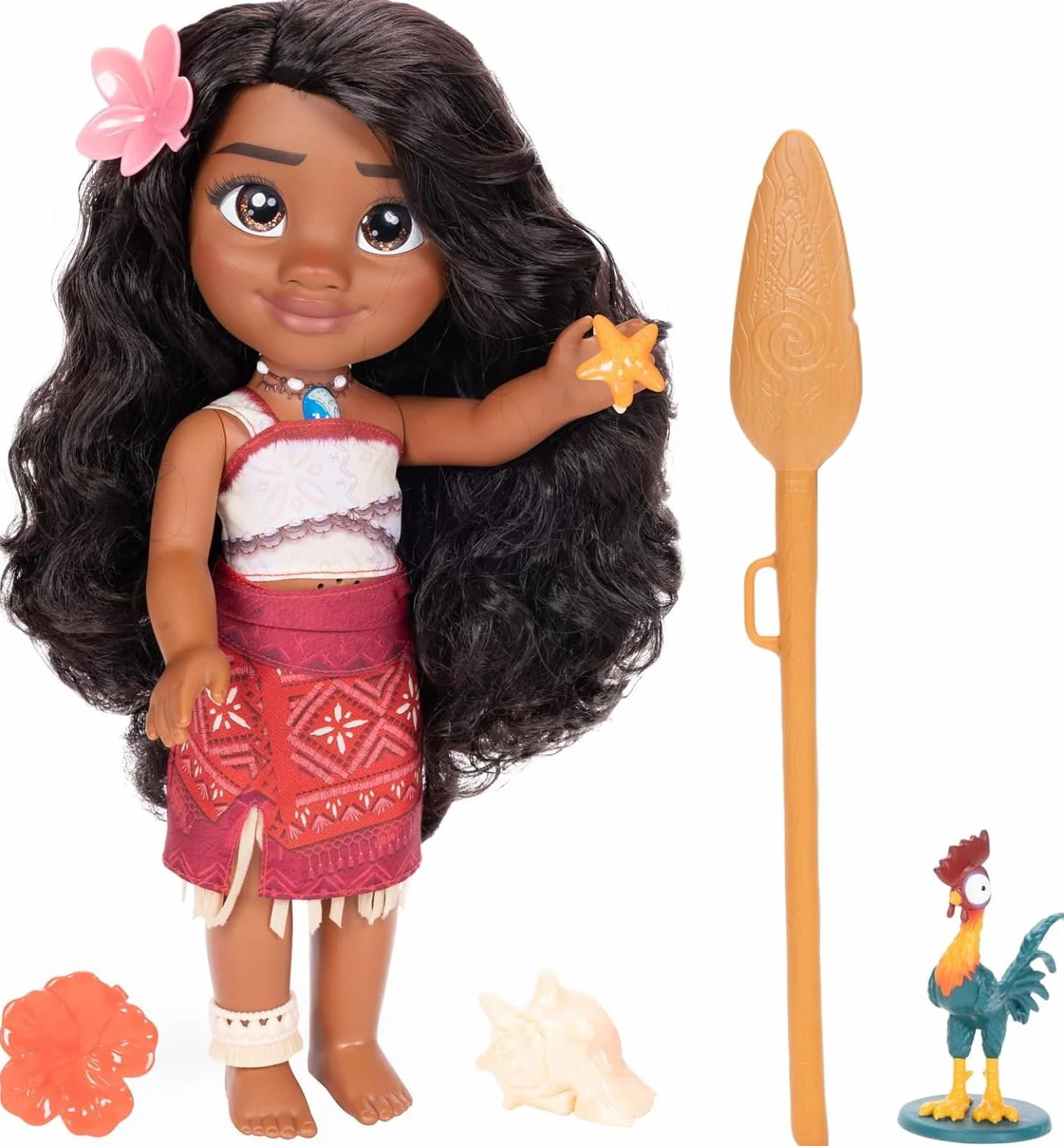 Oceania 2 Lalka 38 cm Vaiana Singer, z jej strojami inspirowanymi filmem animowanym, wzbogacona cennymi detalami, jej oczy błyszczą