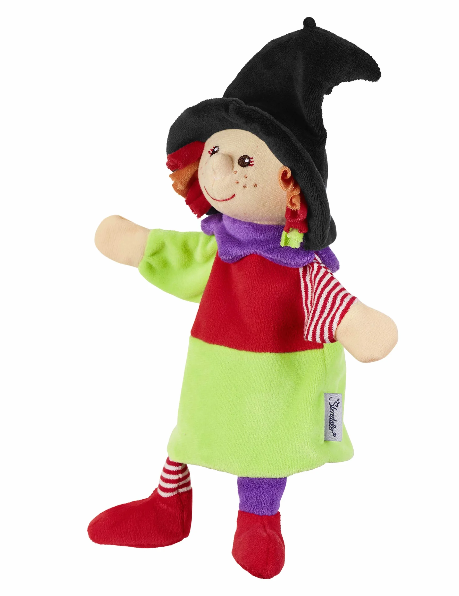 Sterntaler 3622016 pacynka czarownica, idealna do teatru lalek i odgrywania ról, 29 x 21 x 7 cm, wielokolorowa