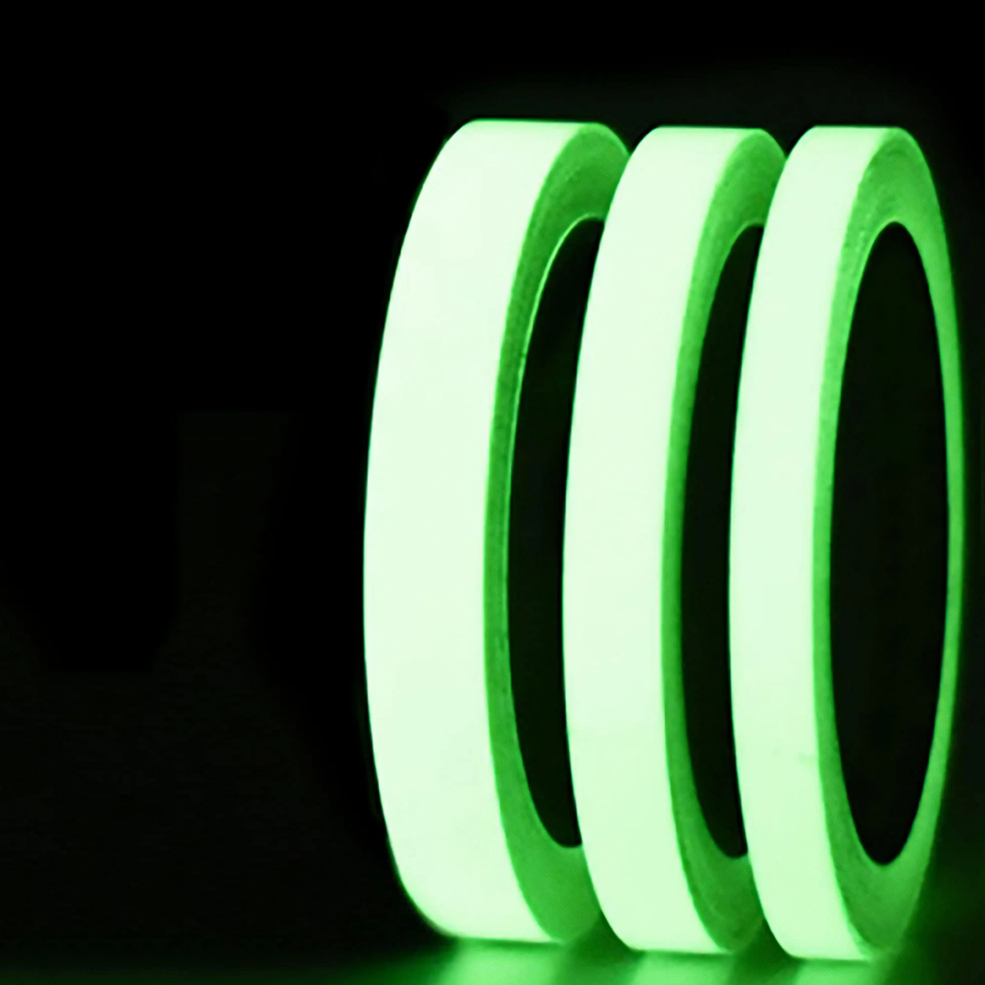 SeKi Fluorescencyjna, samoświecąca taśma klejąca 25 mm x 10 metrów; taśma do znakowania świecąca w ciemności taśma ostrzegawcza fosforowa taśma odblaskowa samoprzylepna