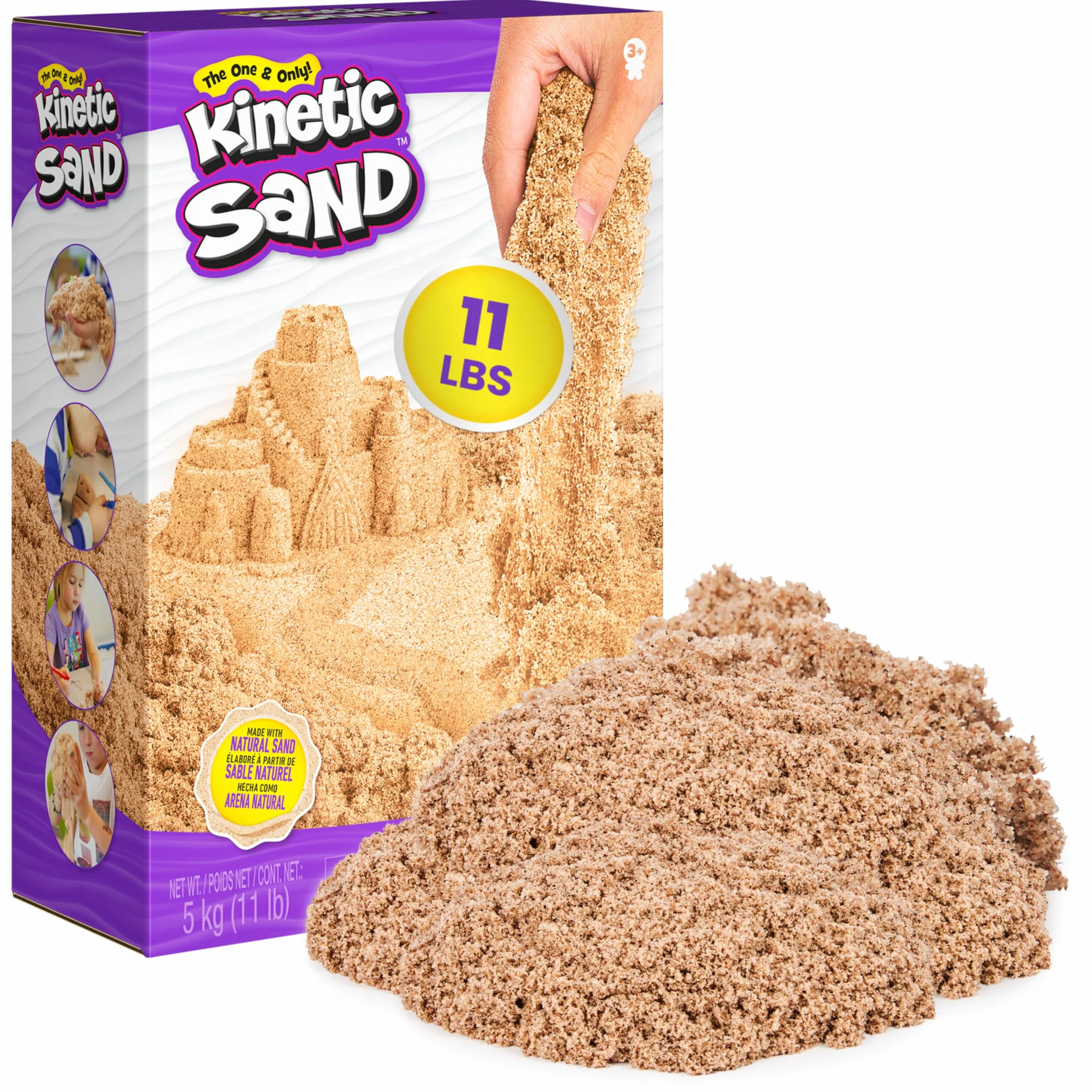 Kinetic Sand 6060996 - Brązowy Piasek Kinetyczny Do Kreatywnej Zabawy (5Kg),2.0 Liczyć