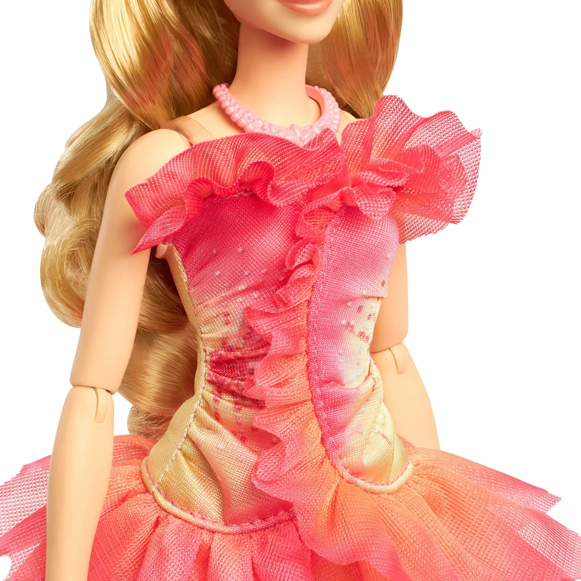 Mattel Universal Wicked Glinda Lalka modowa do ustawiania w różnych pozach z blond włosami i zdejmowaną kreacją oraz akcesoria, HXT63