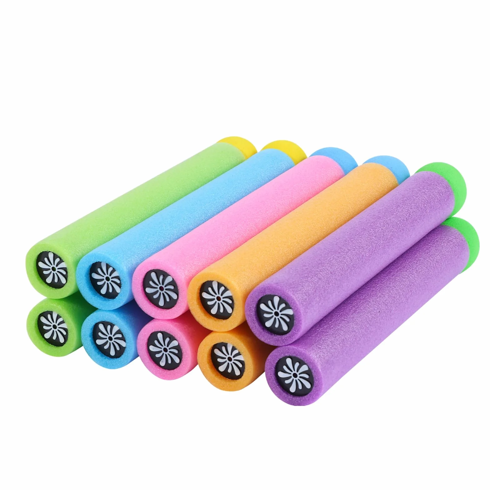 Luthando Pistolet na wodę z pianki dla dzieci, 10 sztuk, 21,5 cm, kolorowy pistolet natryskowy, duży zasięg, zabawka do basenu, zabawka na plażę, do ogrodu, na basen