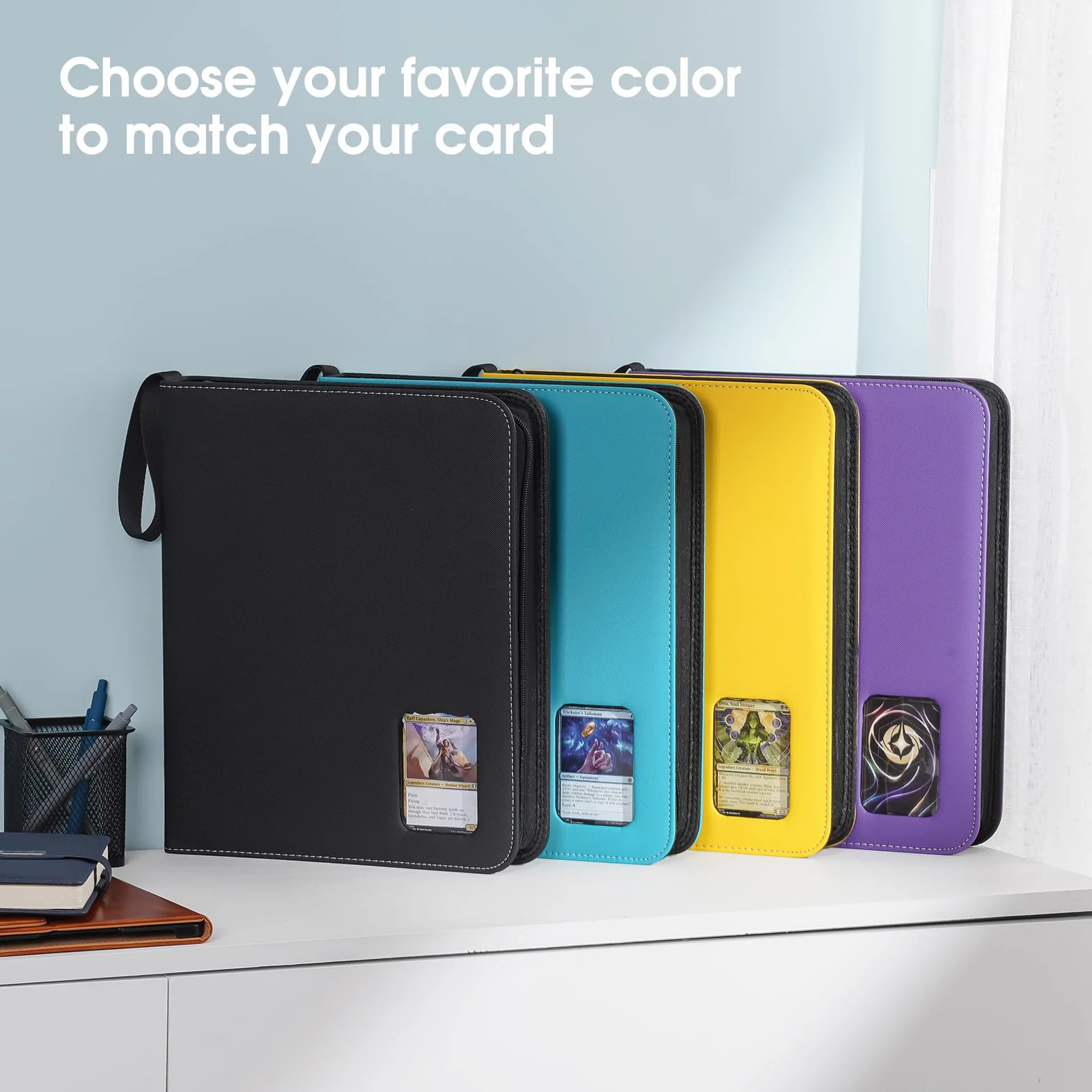ProCase Album na karty, album na karty, 900 kieszeni, na Magic, TCG, Yu Gi Oh, MTG, czarny
