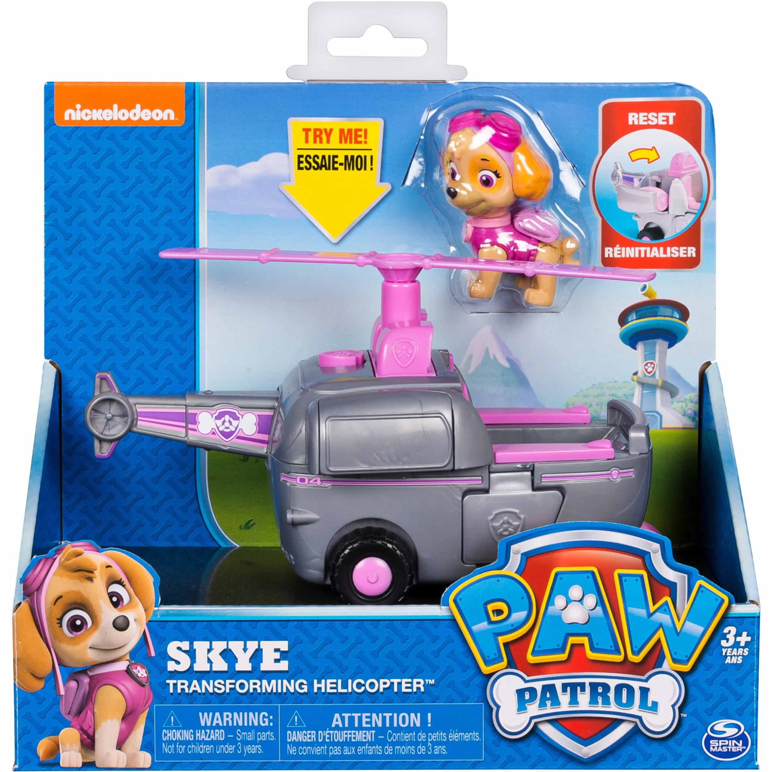 Paw Patrol Helikopter Skye'a z turbinami typu flip-open dla dzieci w wieku od 3 lat