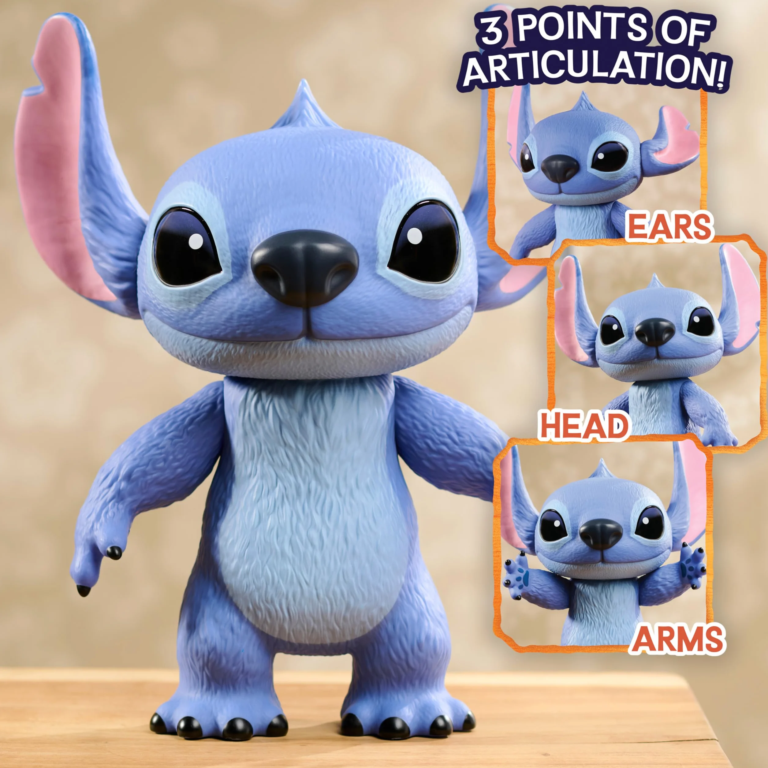 Just Play Stitch Live Action Vinyl Figurka, Kids Toys for Ages 3 Up by