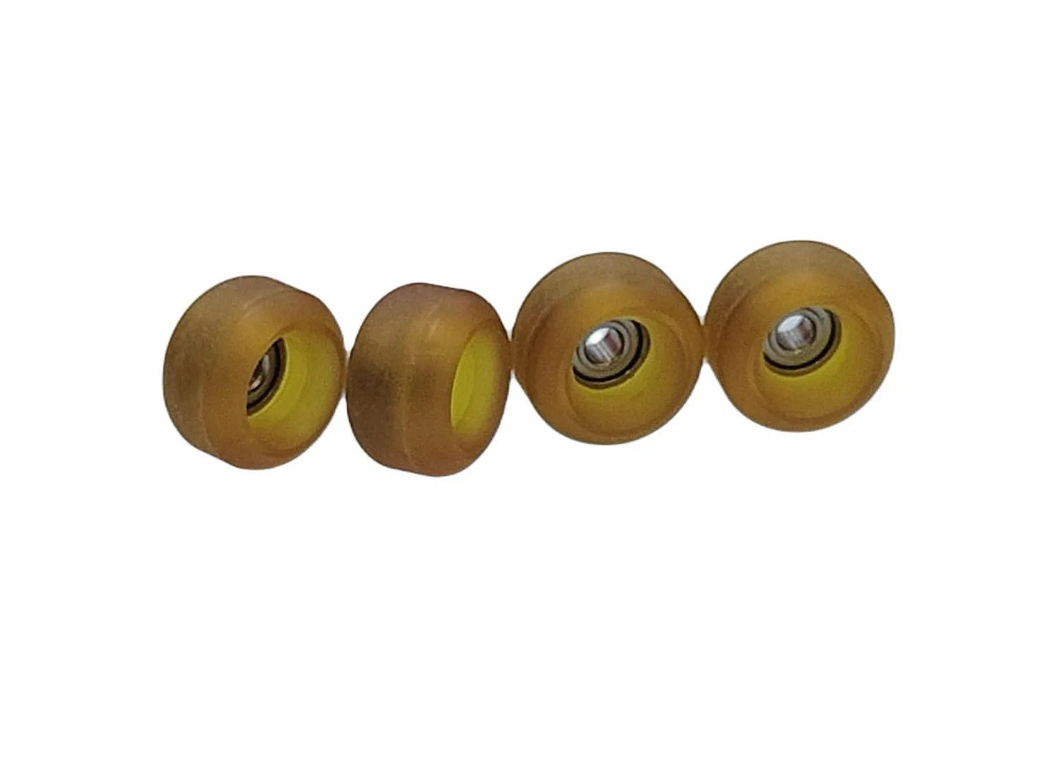 LEEFAI 75D Urethane Pro koła podstrunnicy przezroczyste bursztynowe koło łożyskowe ręcznie wykonane z poliuretanu - ultra obrotowe łożyska koła -7,8 * 4,8 mm