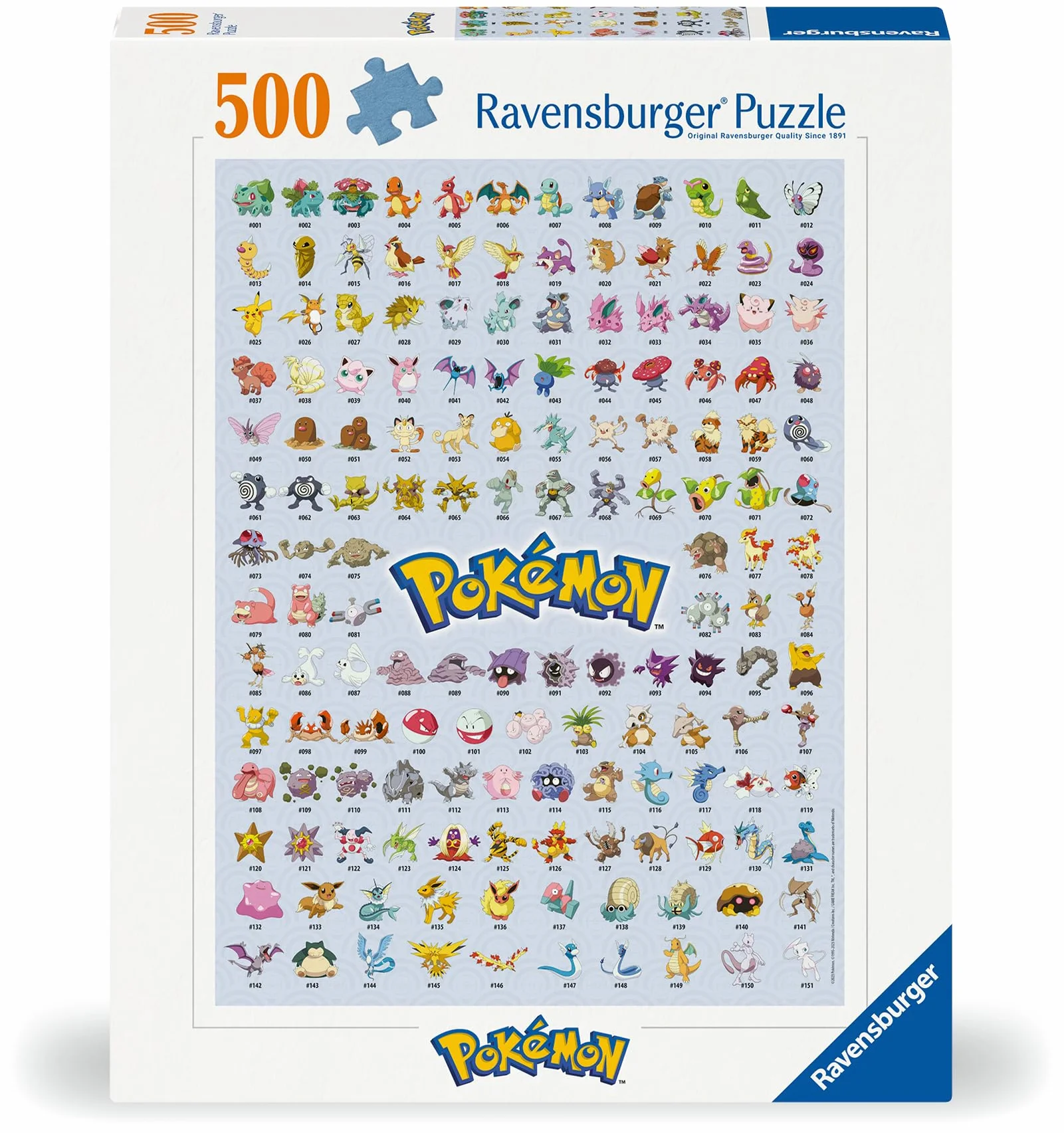 Ravensburger Puzzle 12000511 - Die ersten 151 Pokémon - 500 Teile Pokémon Puzzle für Erwachsene und Kinder ab 12 Jahren