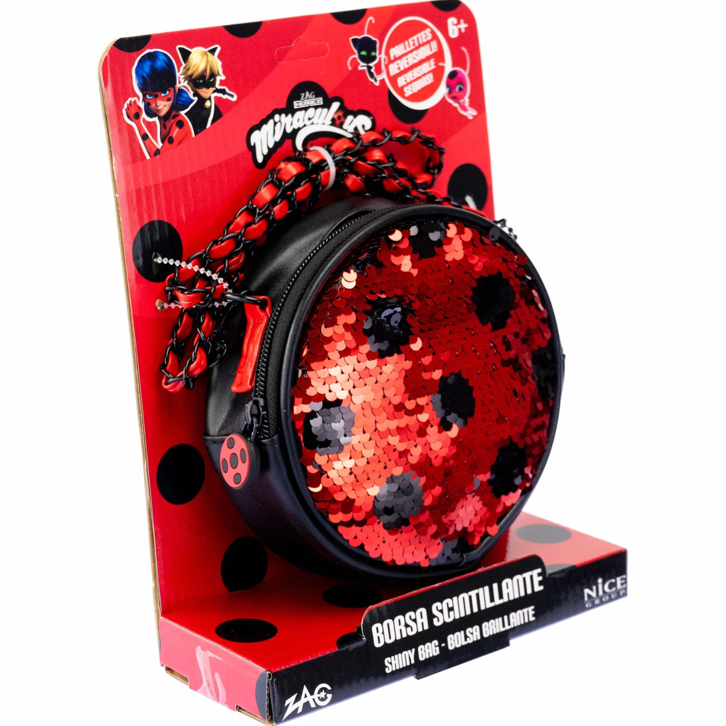 Nice Group - Lady Bug Miraculous Sequins Bag, 52021