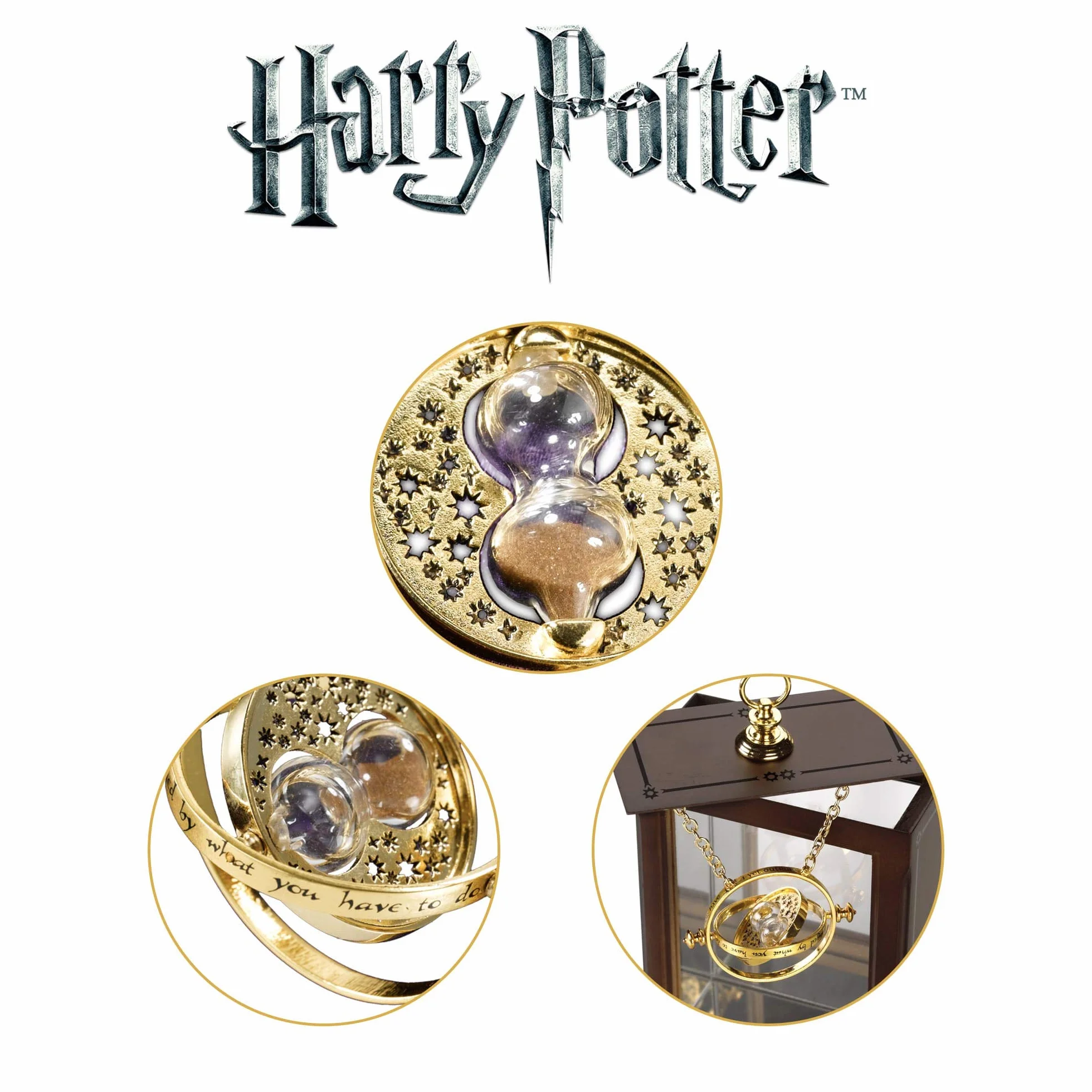 Noble Collection NN7017 Zmieniacz Czasu Hermiony Granger, 3,5 cm, Złoty