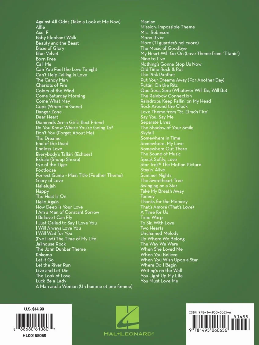 101 movie hits for alto saxophone
