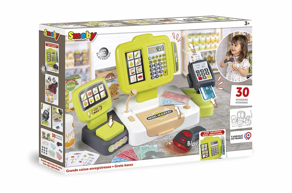 Smoby 7600350114 Kasa elektroniczna duża ze skanerem
